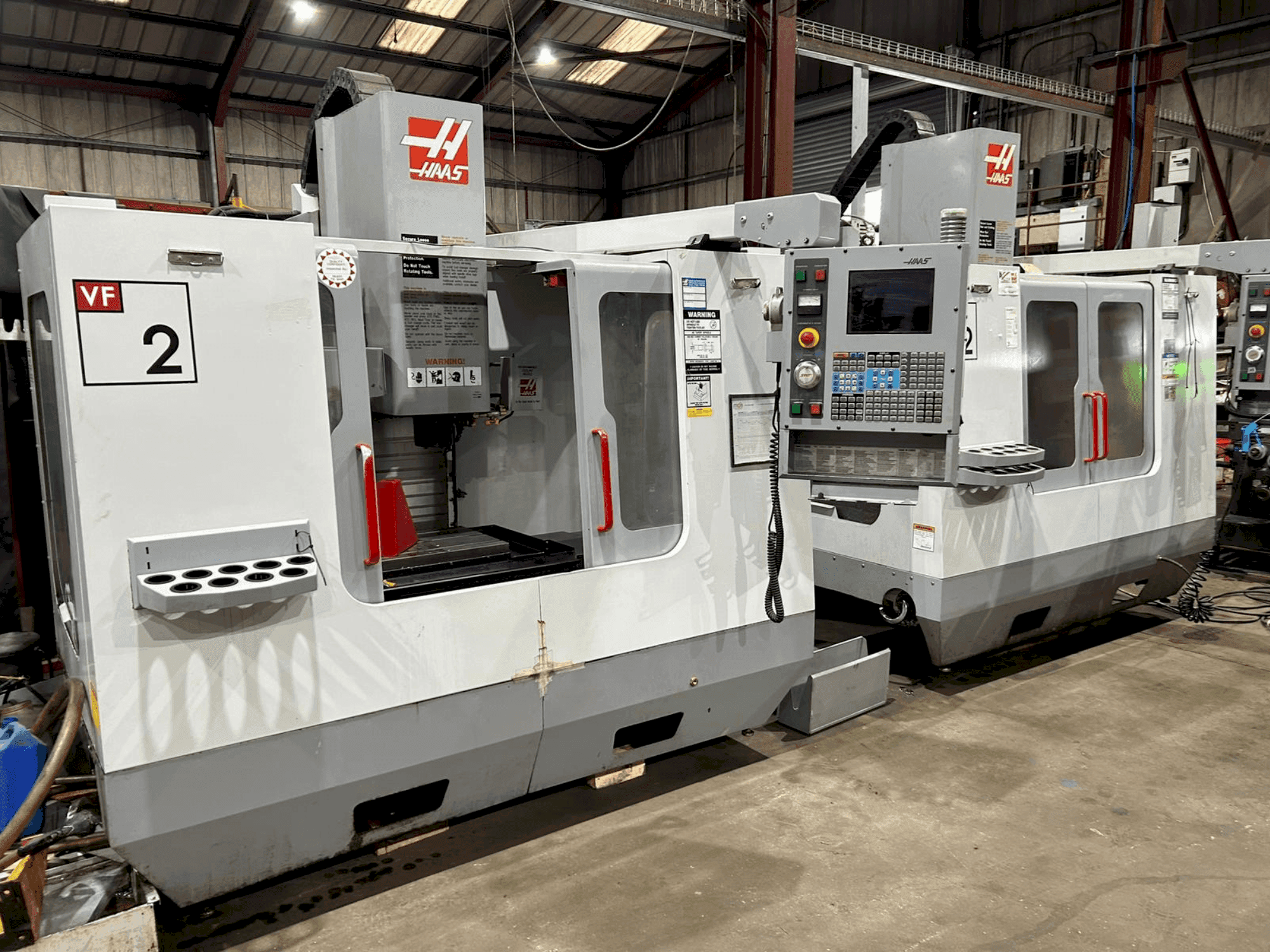 Front view of HAAS VF2  machine