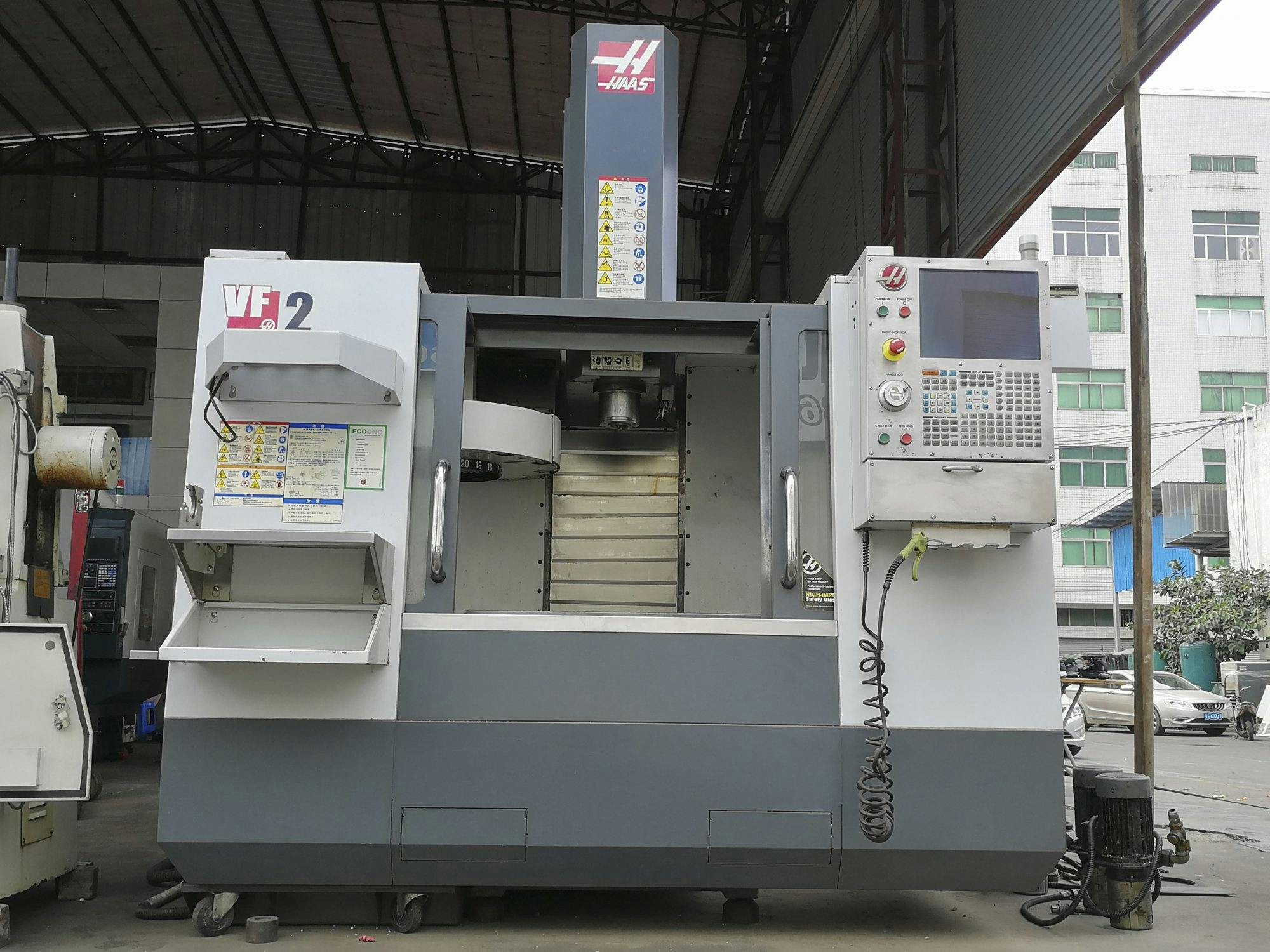 Front view of HAAS VF-2 machine