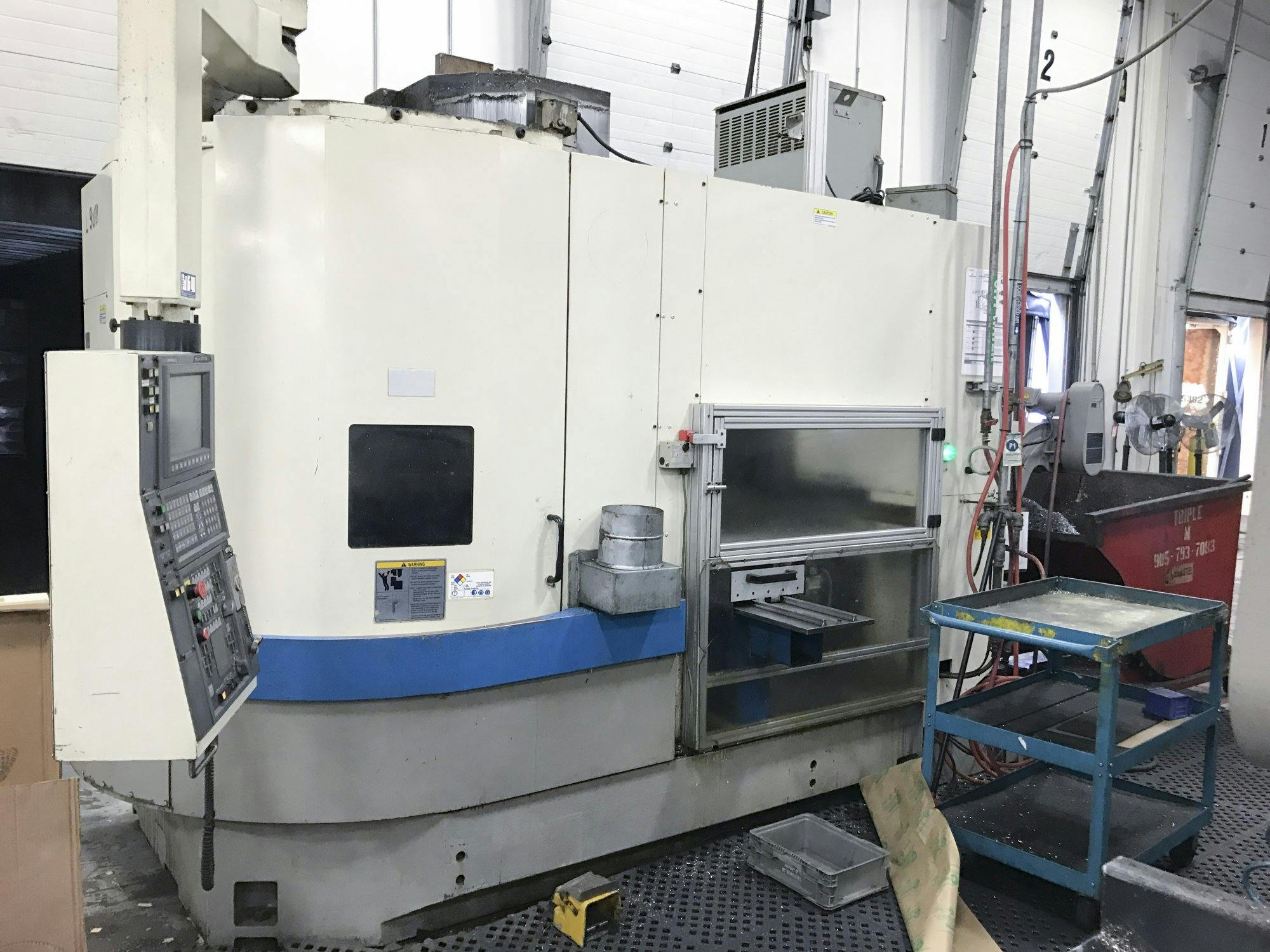 Left view of Okuma LVT 400 machine