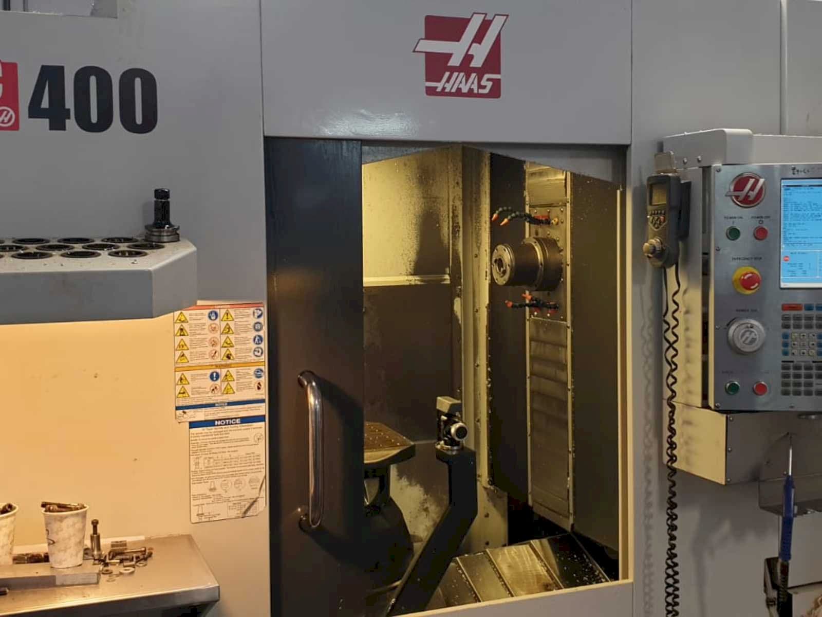 Front view of HAAS EC400 machine