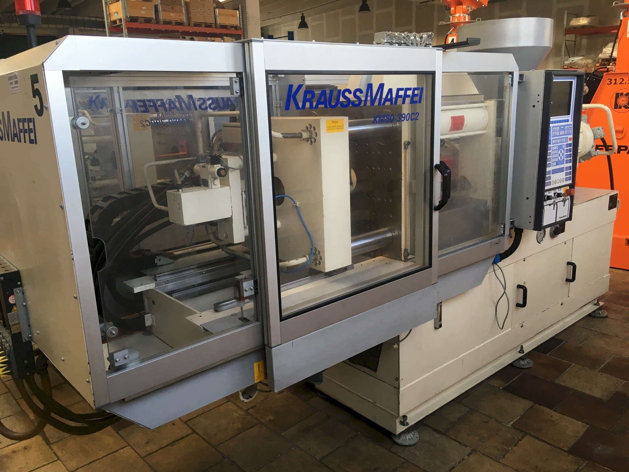 Front view of Krauss Maffei 80/390 C2  machine