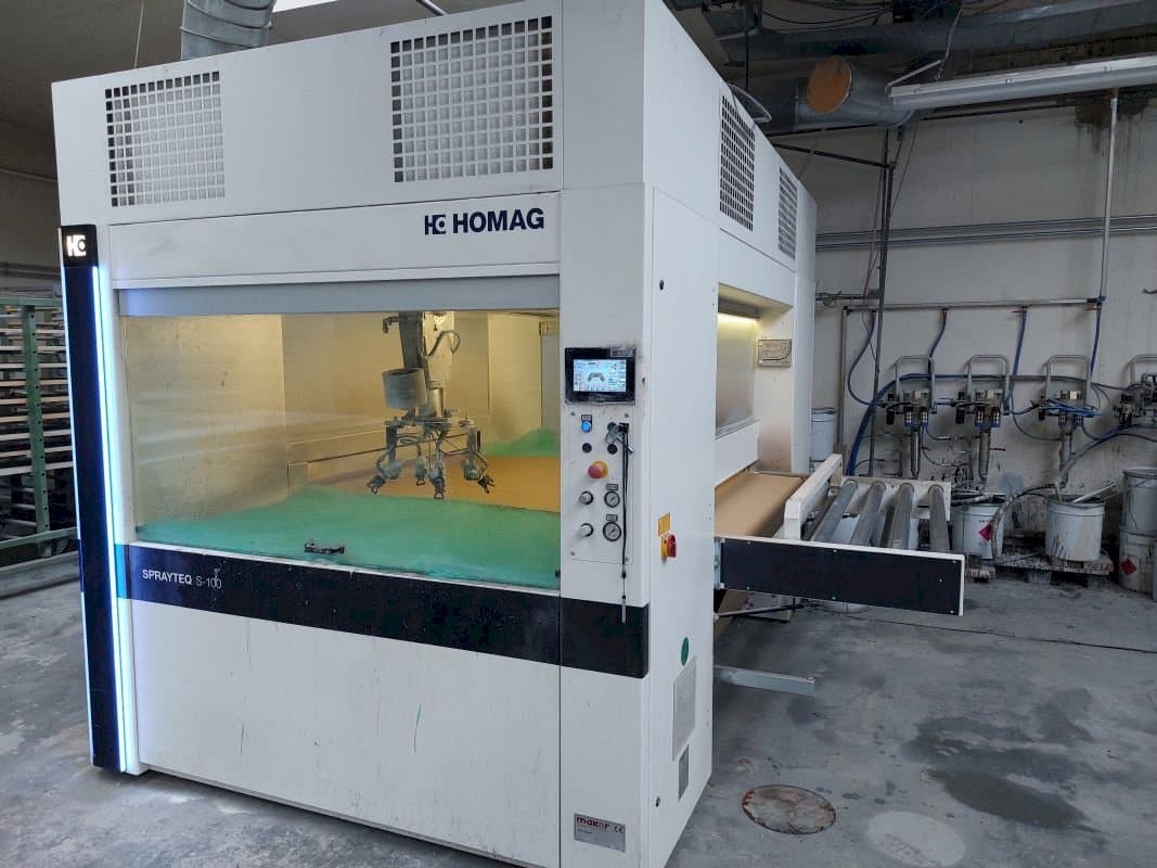 Front view of HOMAG SPRAYTEQ S-100 machine