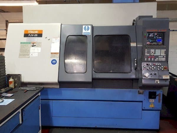 Front view of Mazak FJV-25 machine