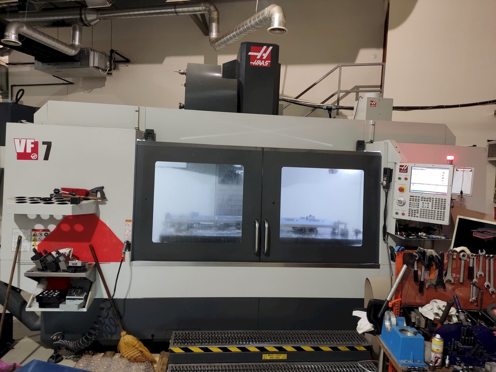 Front view of HAAS VF-7 machine
