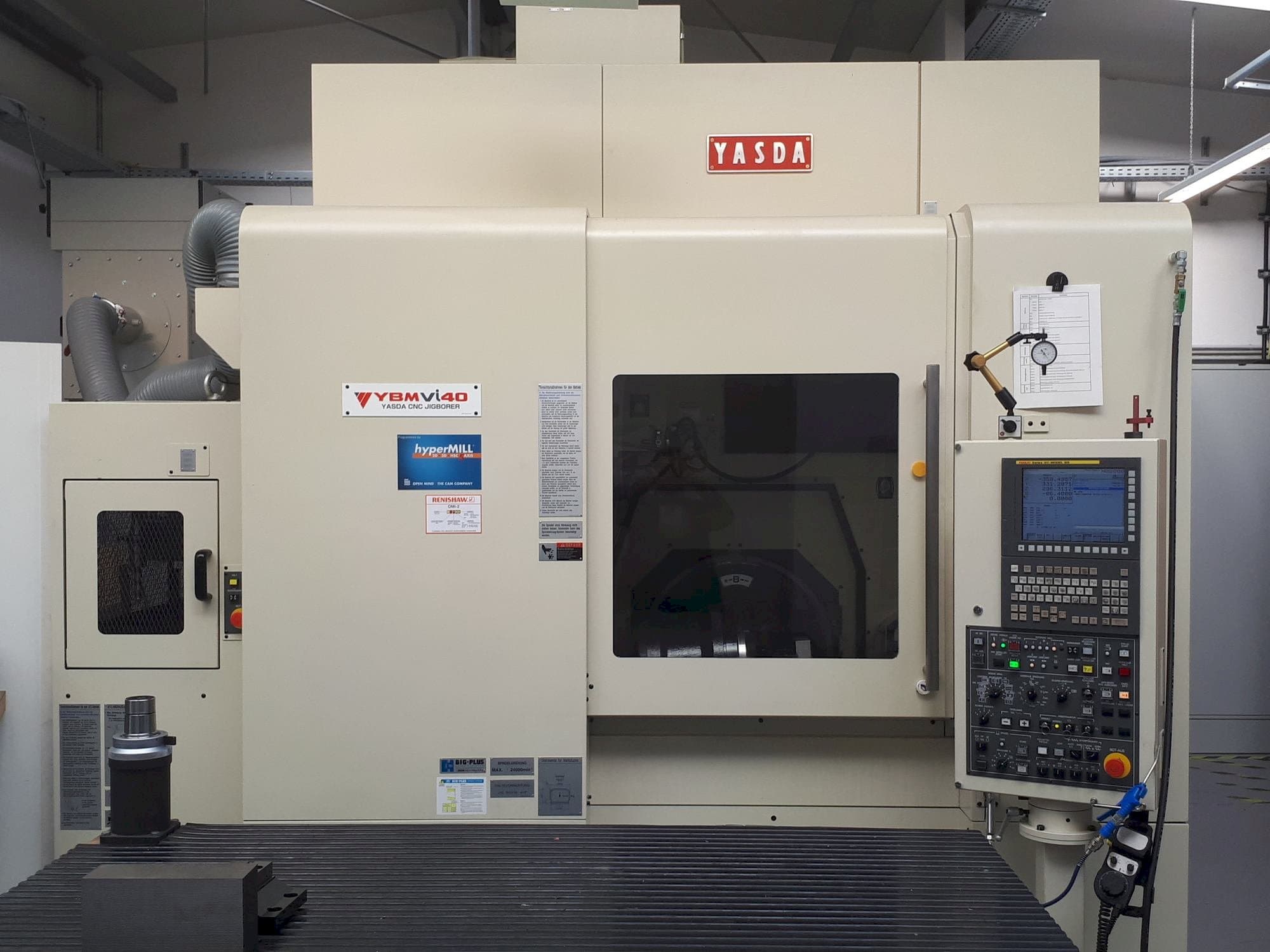 Front view of YASDA YBM Vi40 machine
