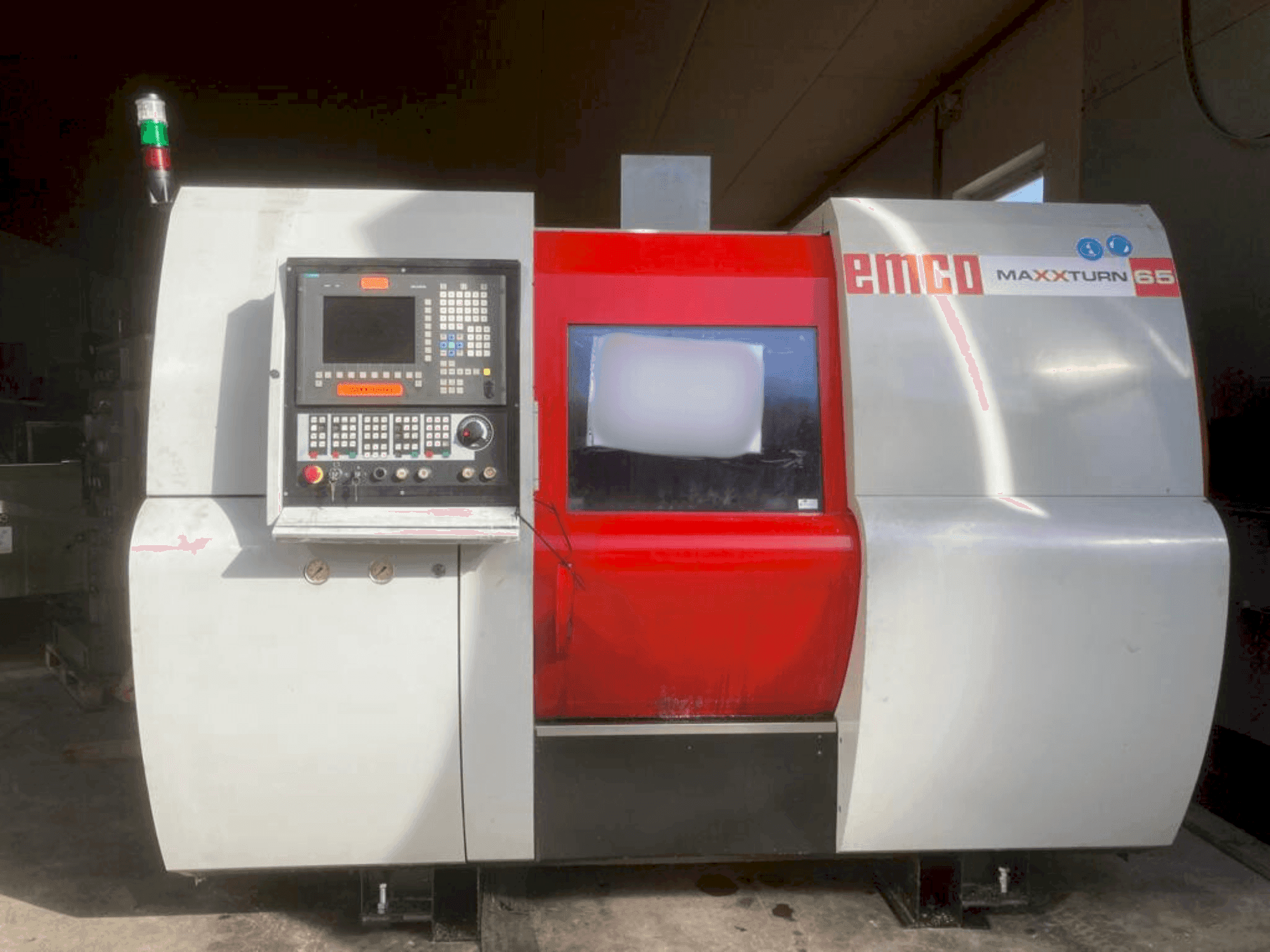 Front view of EMCO Maxxturn 65 machine
