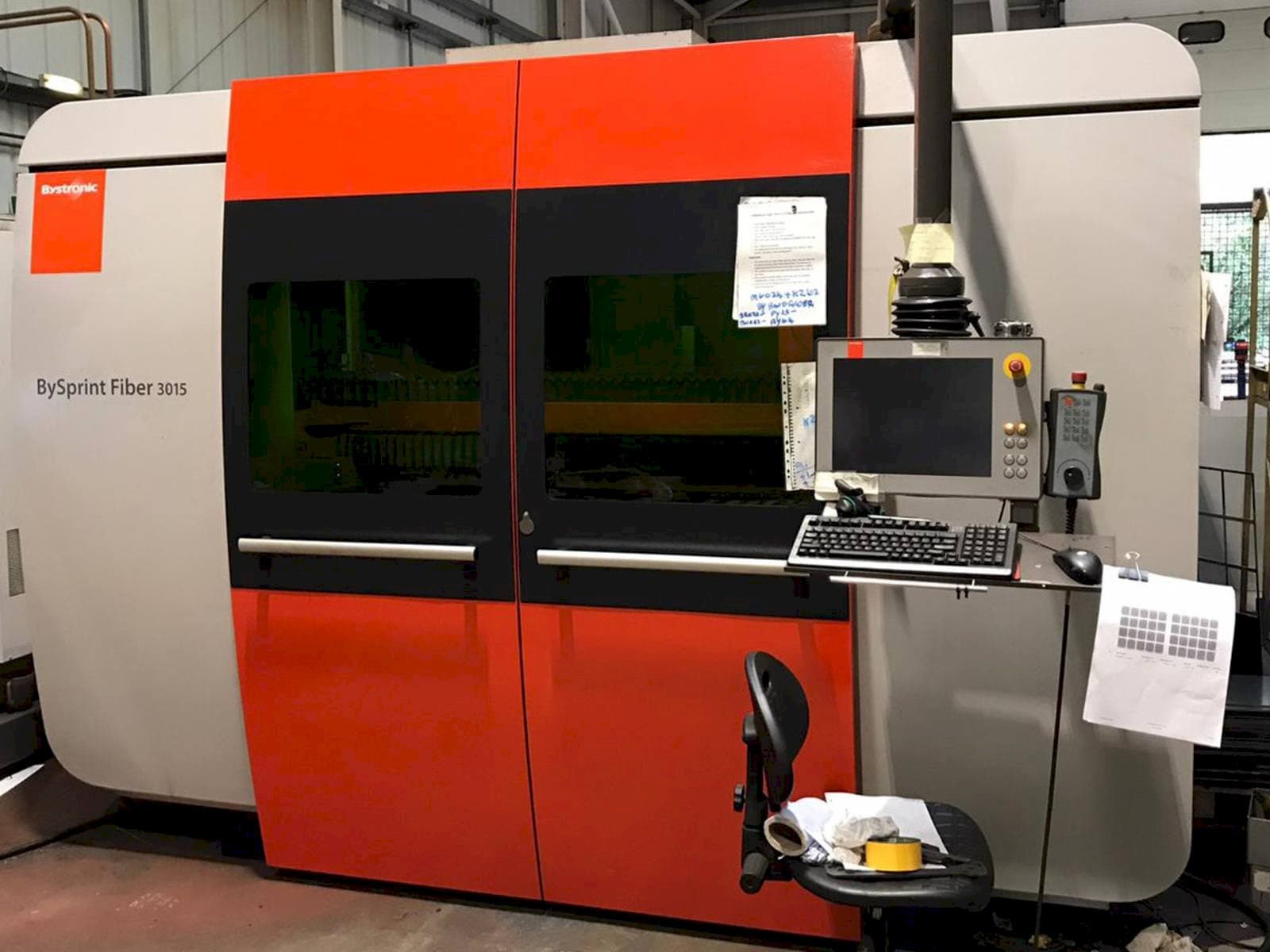 Front view of Bystronic BySprint Fiber 3015 machine