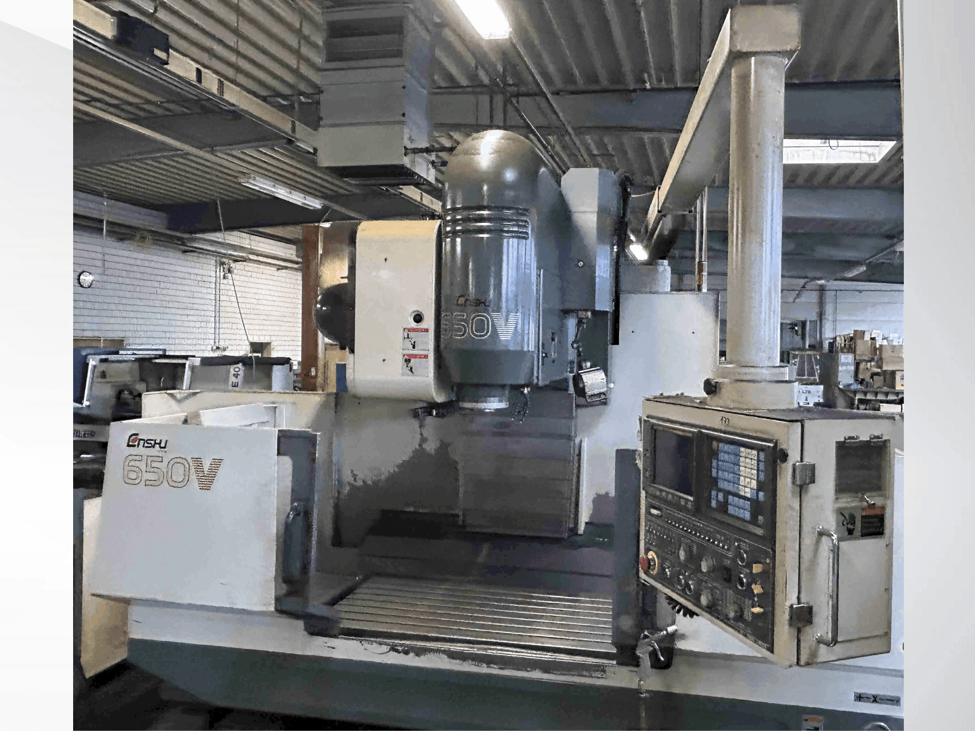 Front view of Enshu 650 V machine