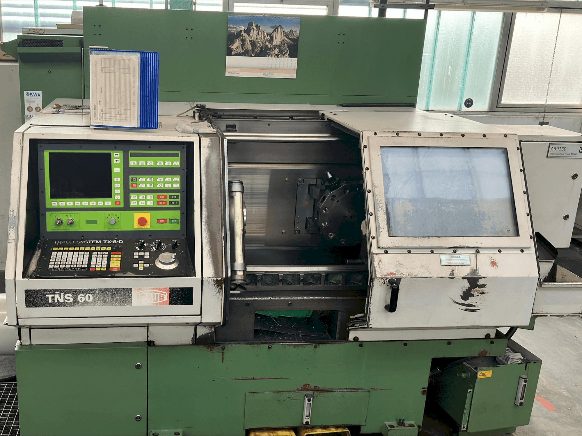 Front view of TRAUB TNS 60 machine