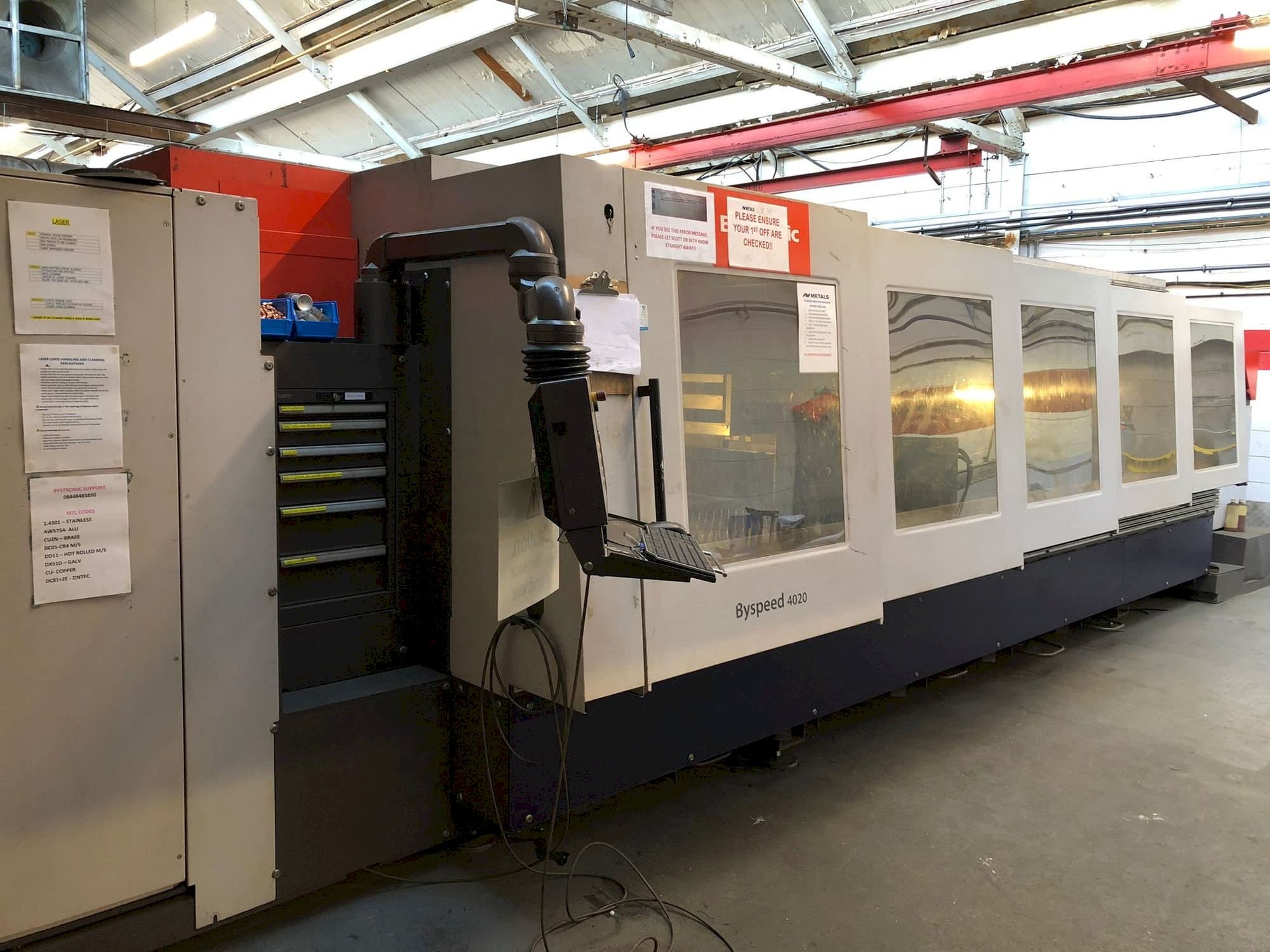 Front view of Bystronic BySpeed 4020 machine