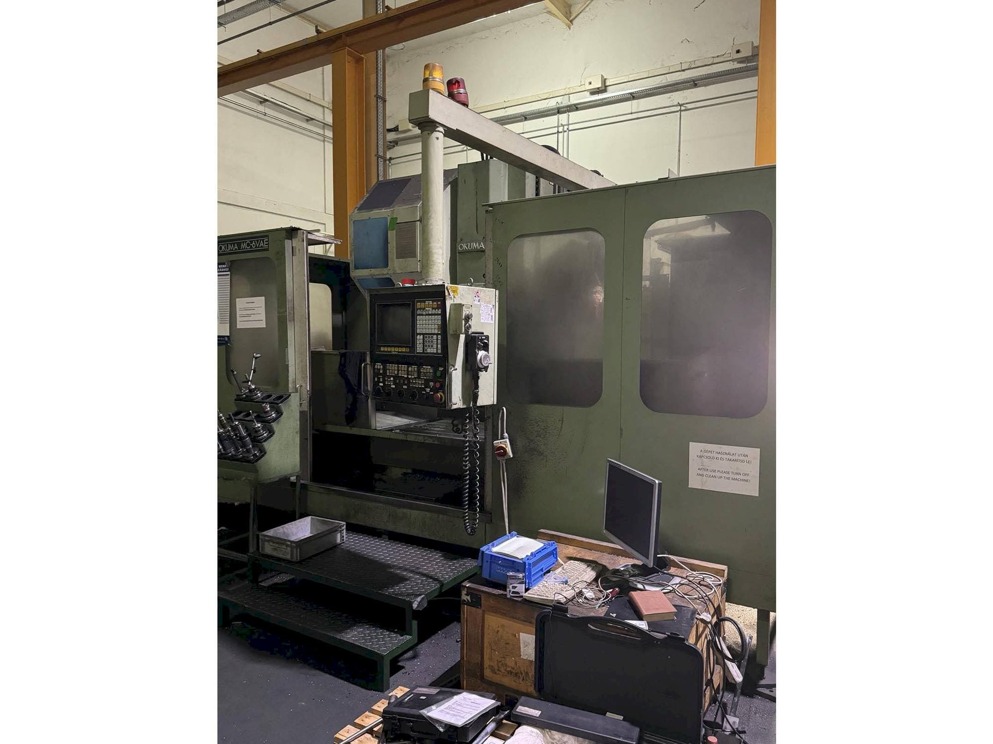 Front view of Okuma MC - 6VAE machine