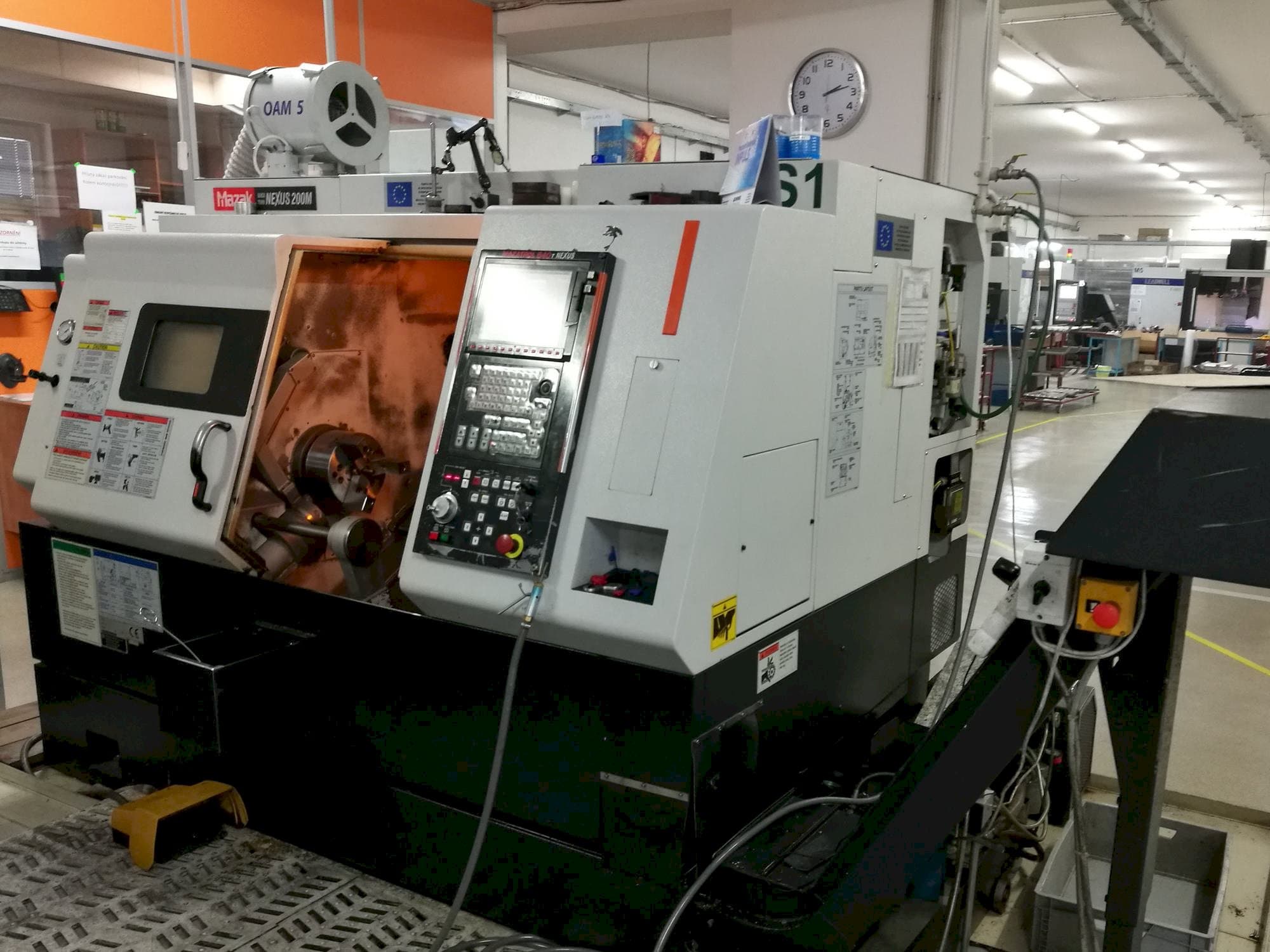 Front view of Mazak QTN-200M machine