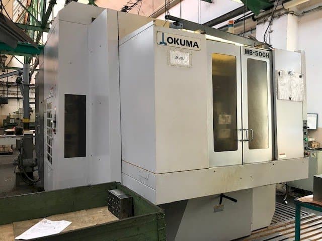 Front view of Okuma MB-500H machine