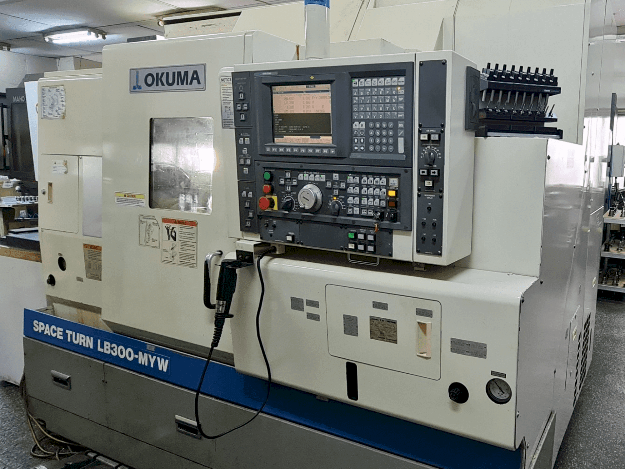 Front view of Okuma Space Turn LB 300 MYW  machine