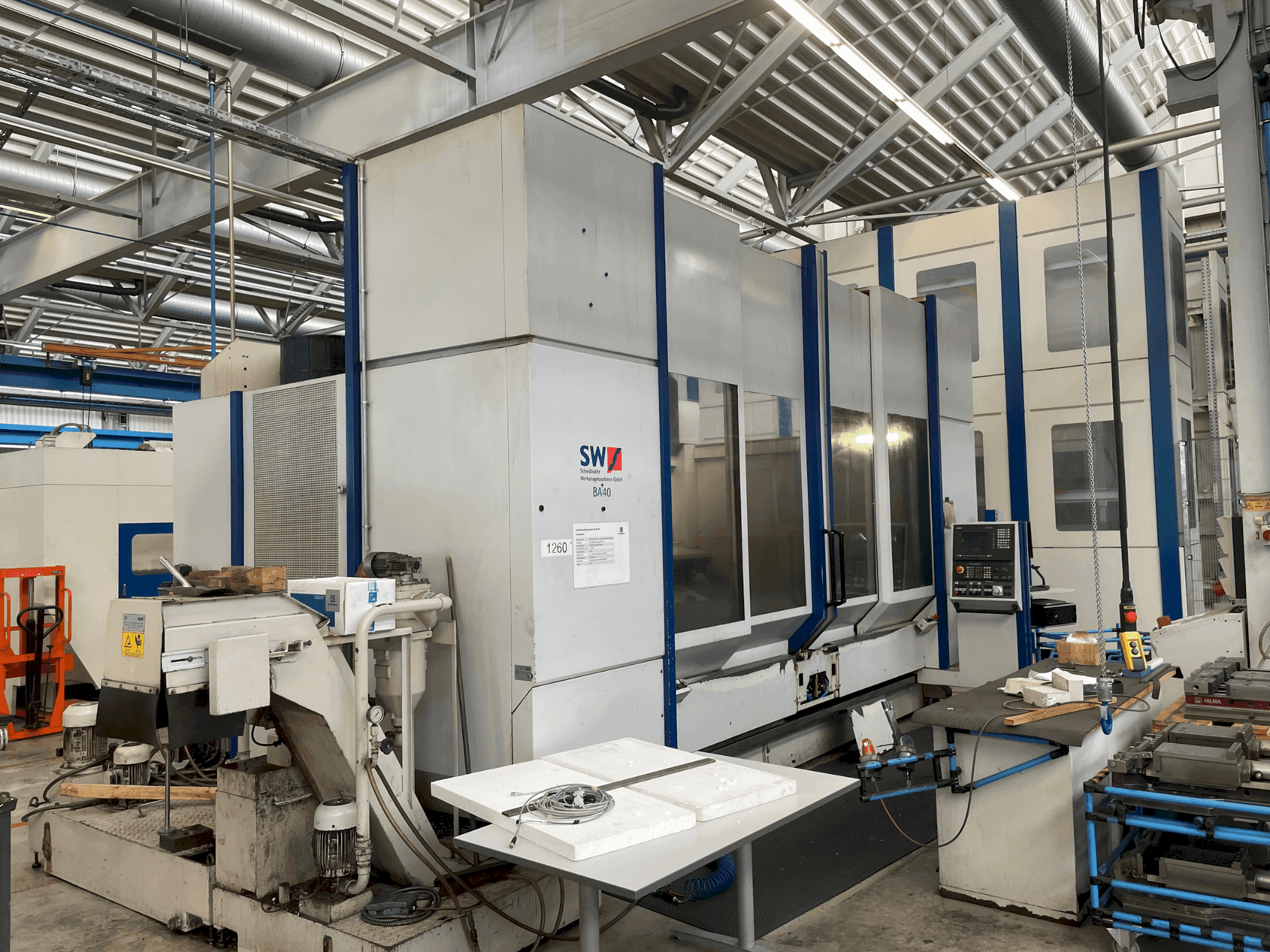 Front view of SW BA 40 NC machine