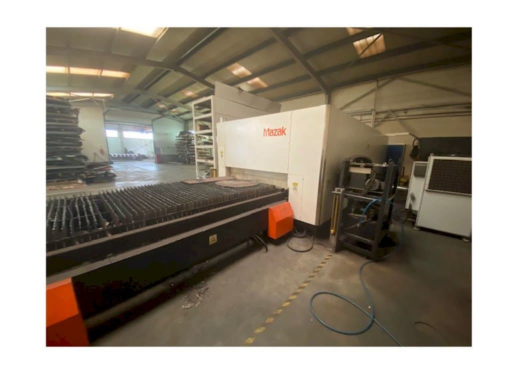 Front view of Mazak Optiplex Nexus 3015 machine