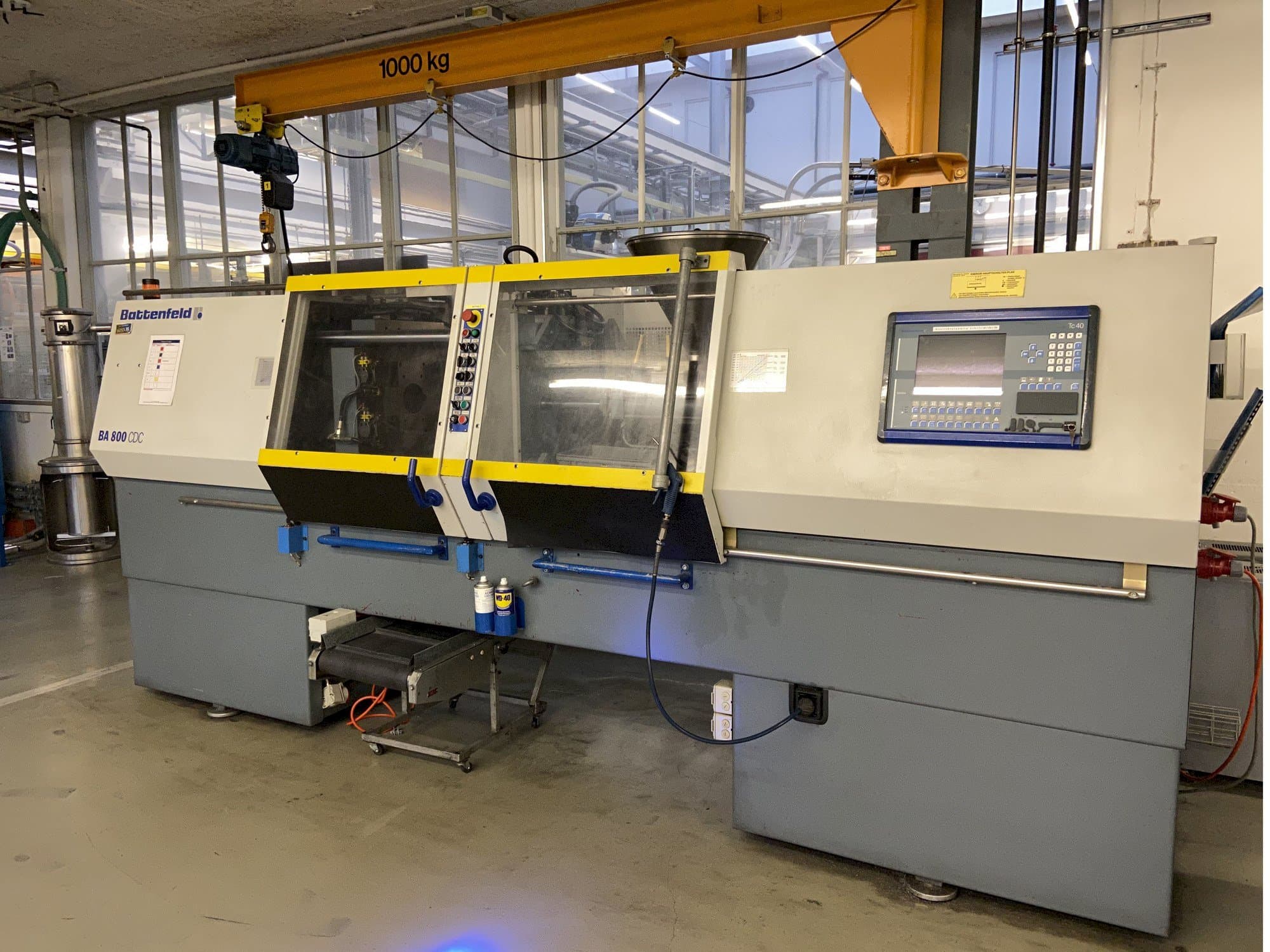 Front view of Battenfeld BA 800/125 CDC machine