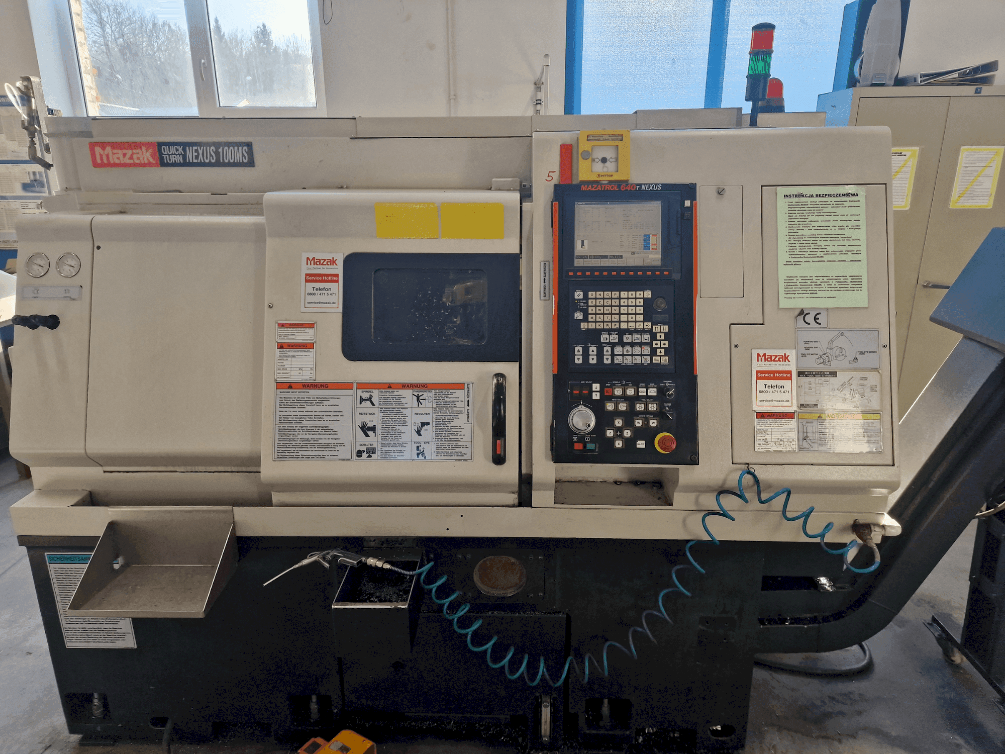 Front view of Mazak QTN-100MS  machine