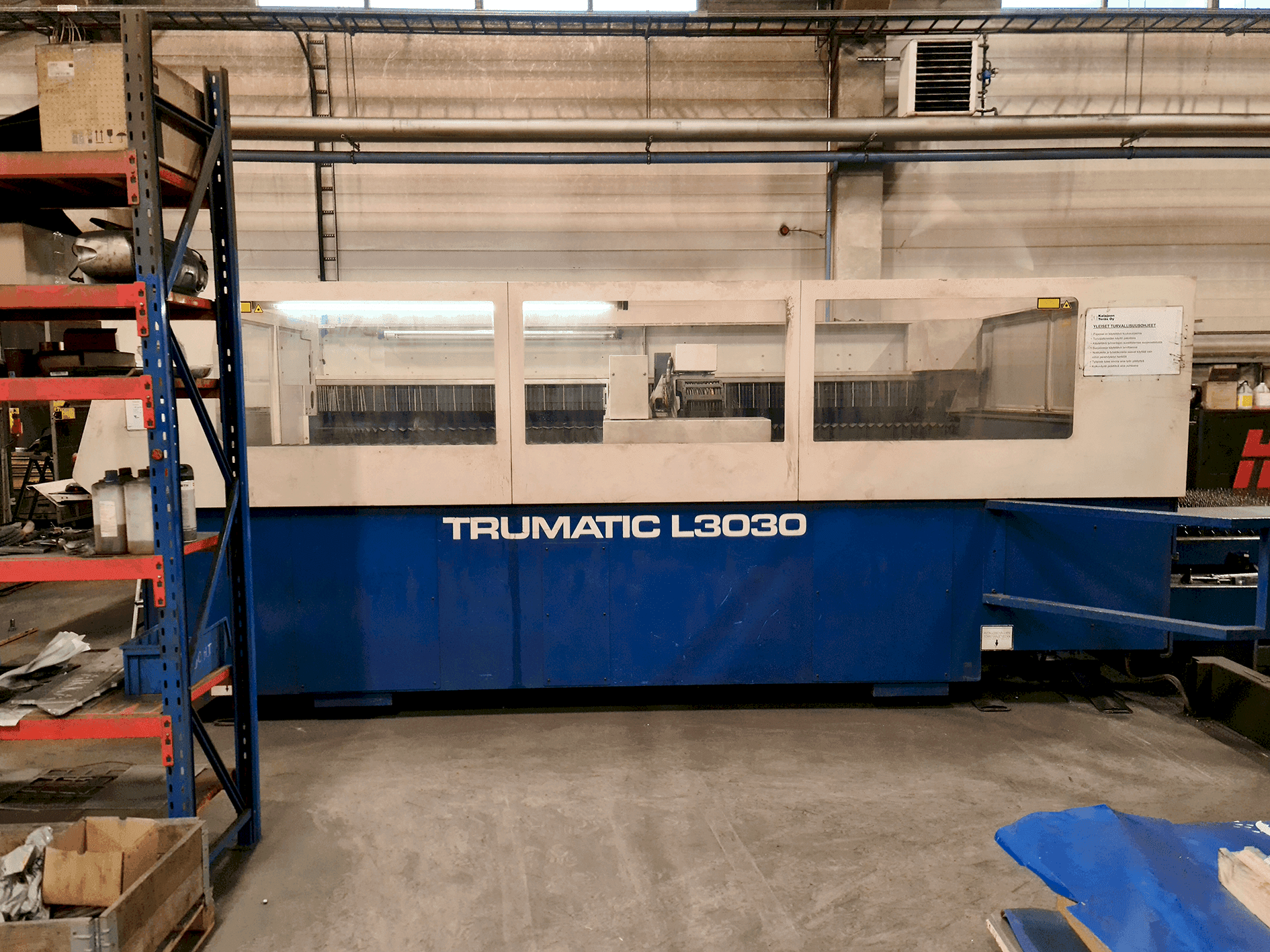 Front view of Trumpf Trumatic L3030 4kW  machine