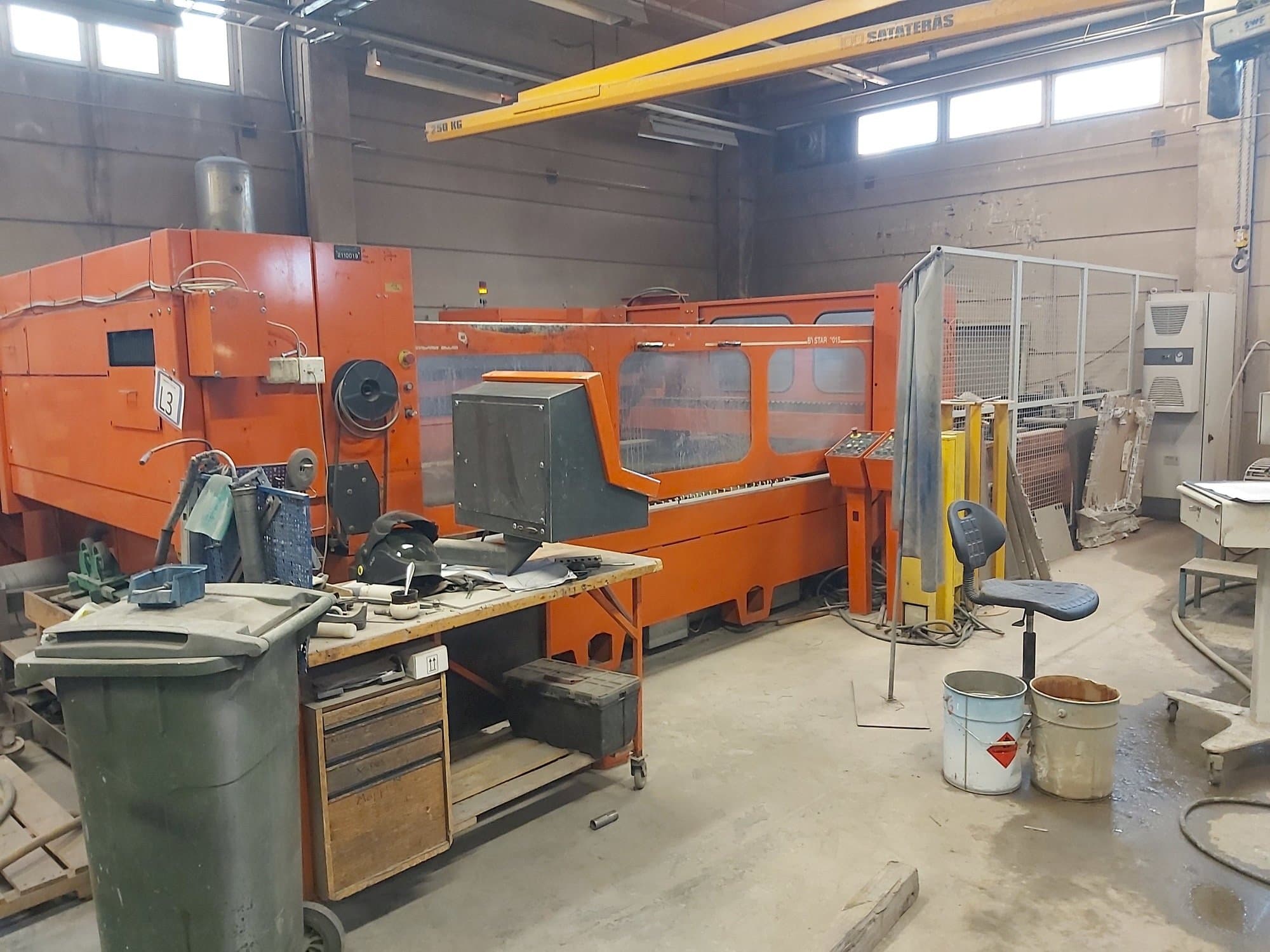 Front view of Bystronic BTL 3500 machine