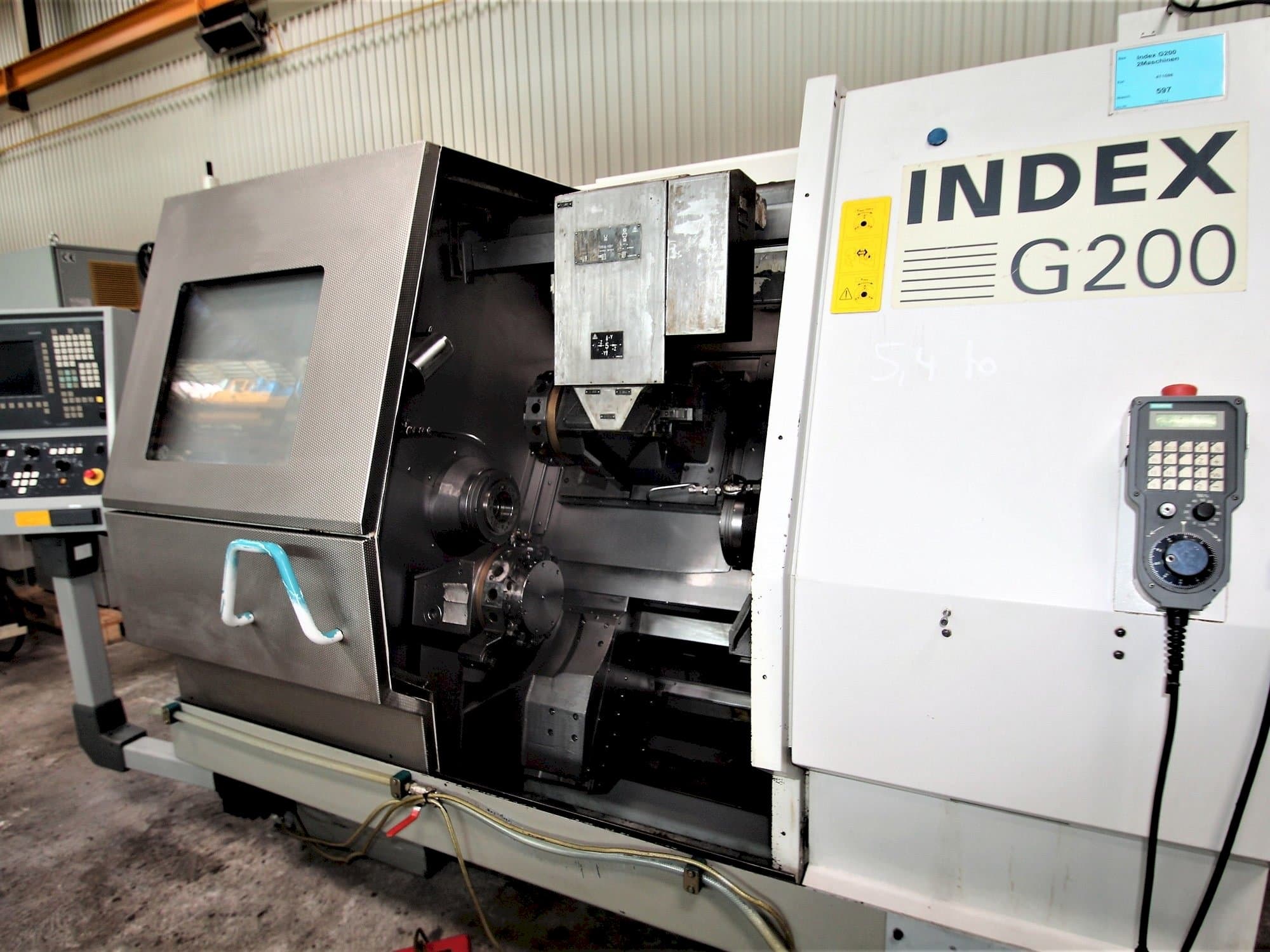Front view of Index G200 machine