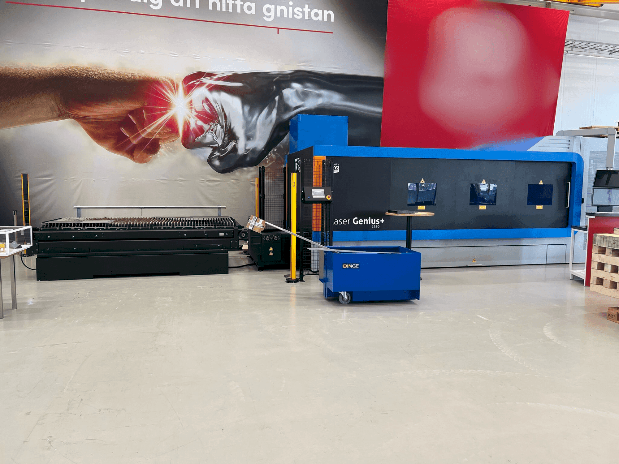 Front view of Prima Power Laser Genius + 1530 machine