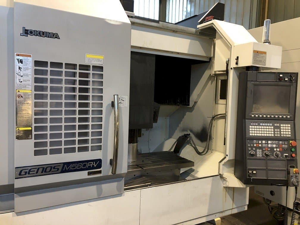 Front view of Okuma Genos M560R-V machine