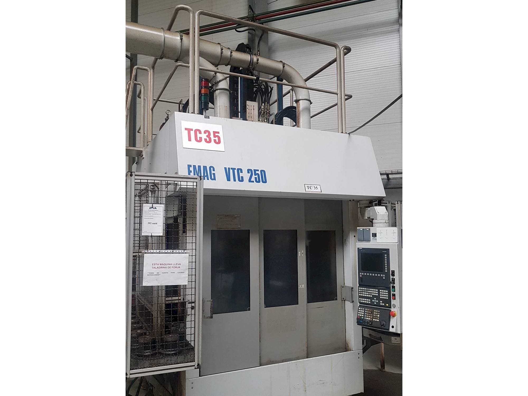 Front view of EMAG VTC 250 machine