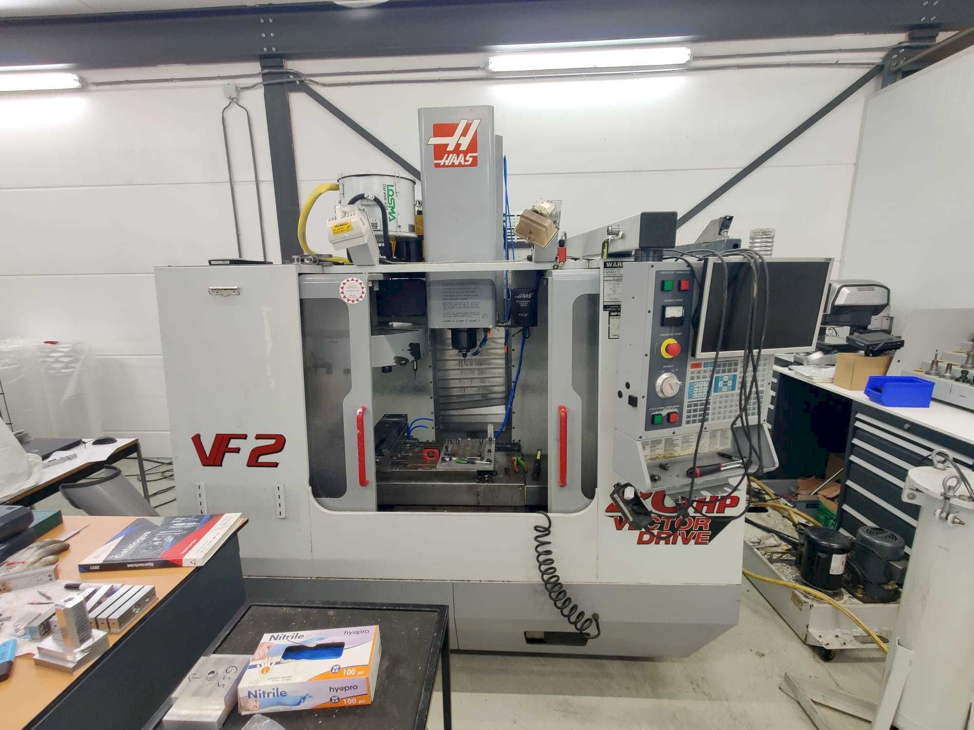 Front view of HAAS VF2HE machine