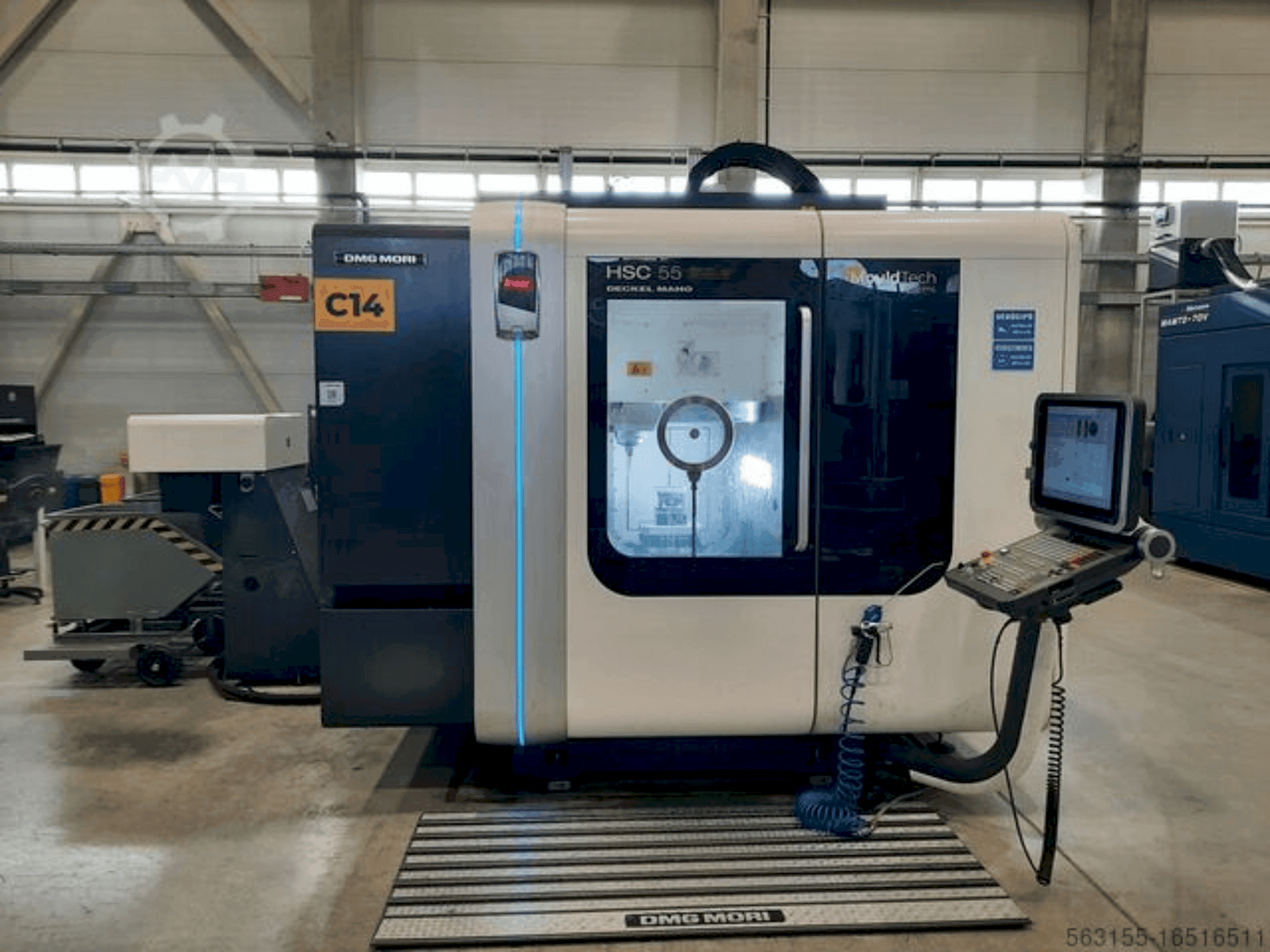 Front view of DMG MORI HSC 55 linear machine