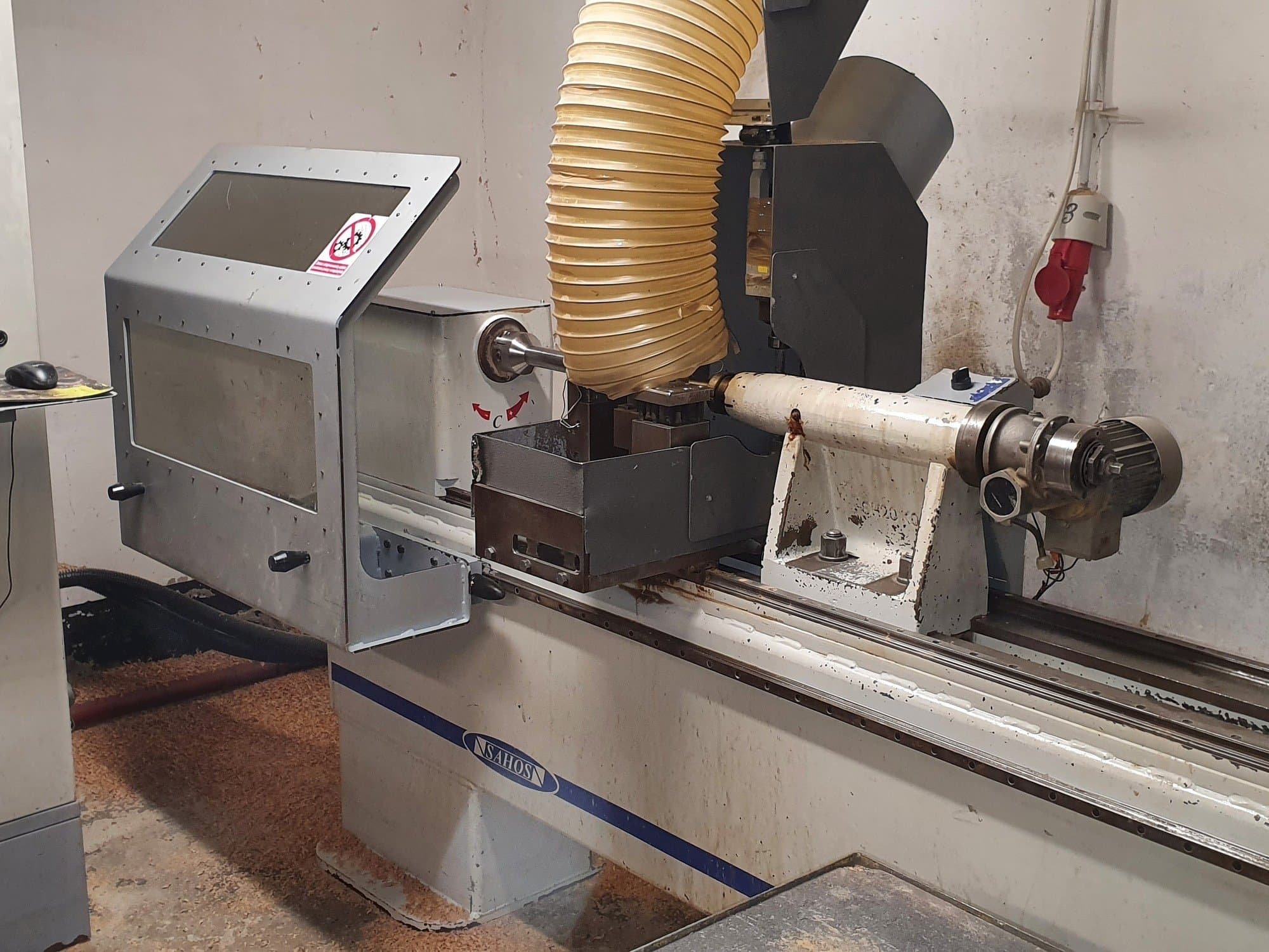 Front view of Sahos GALAXY SH1800 CNC machine
