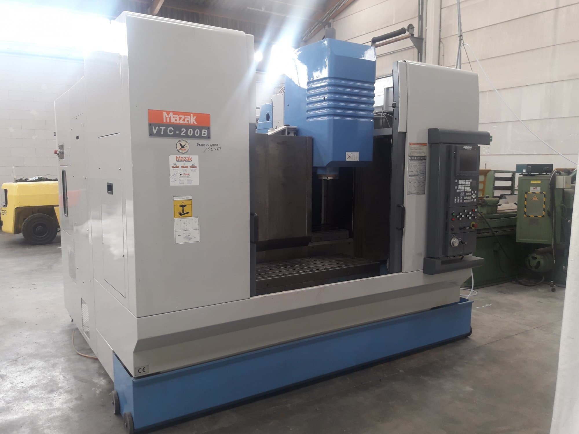 Front view of Mazak VTC-200B Machine