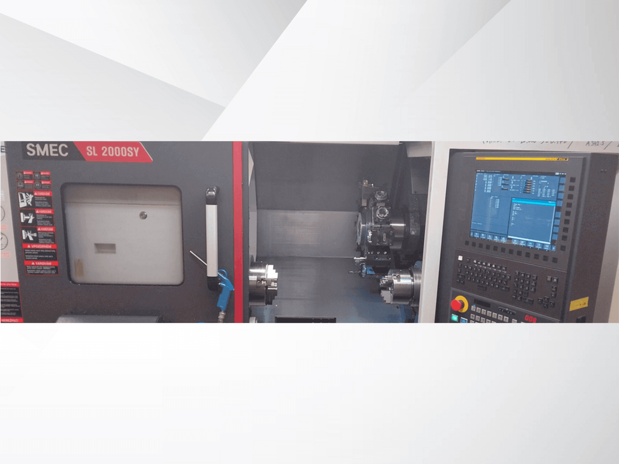 Front view of SMEC SL 2000SY machine