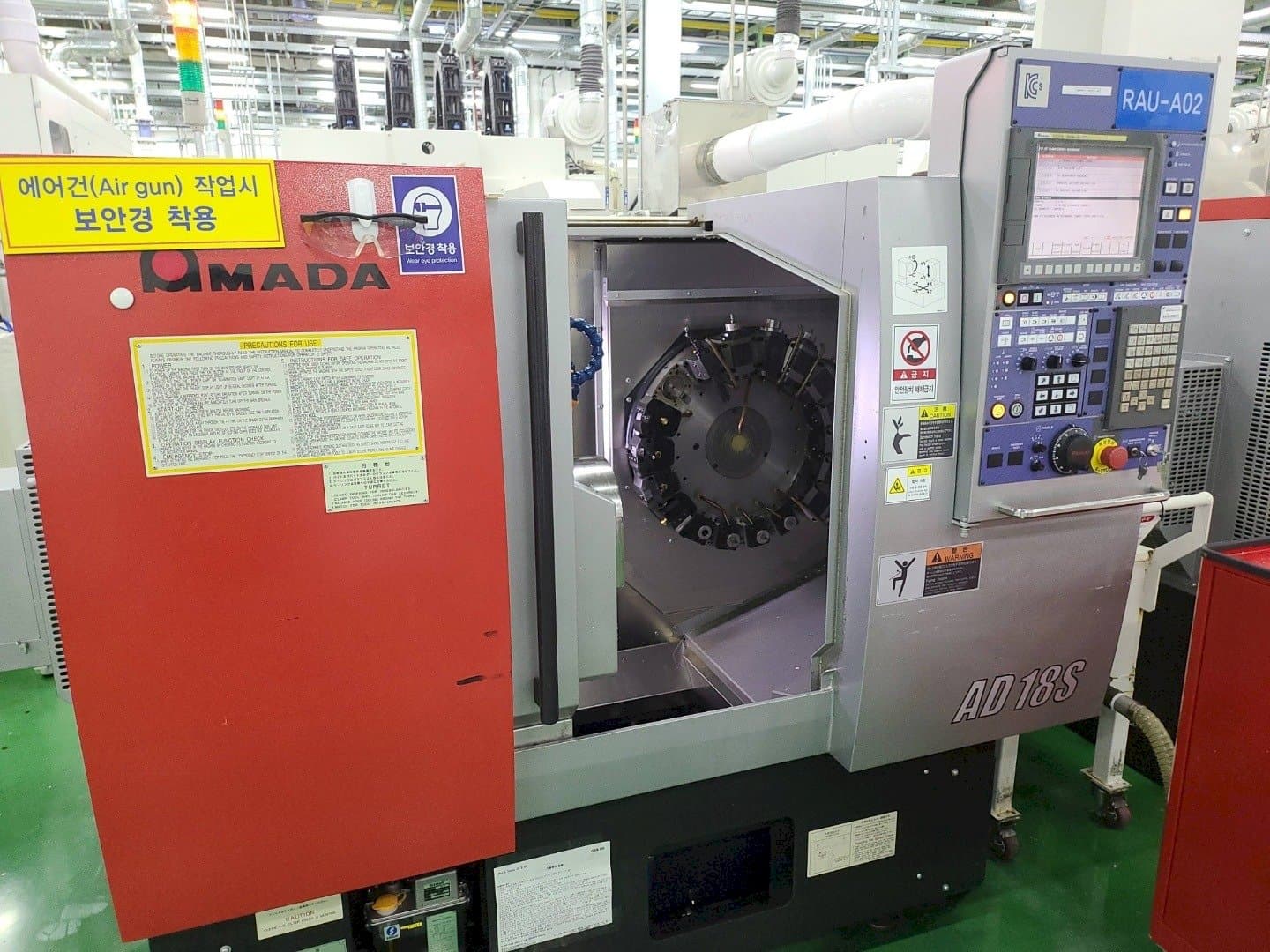 Front view of AMADA AD-18S machine