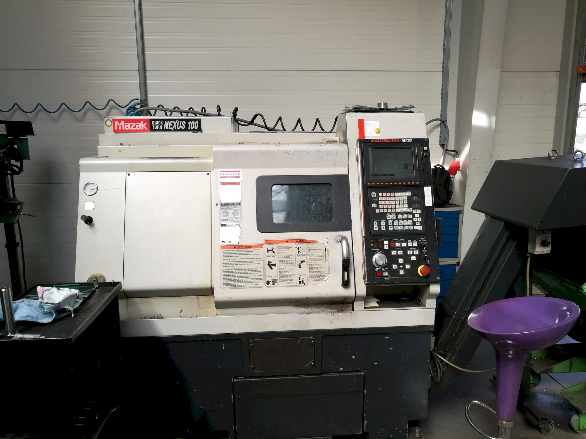 Front view of Mazak QT NEXUS 100 machine