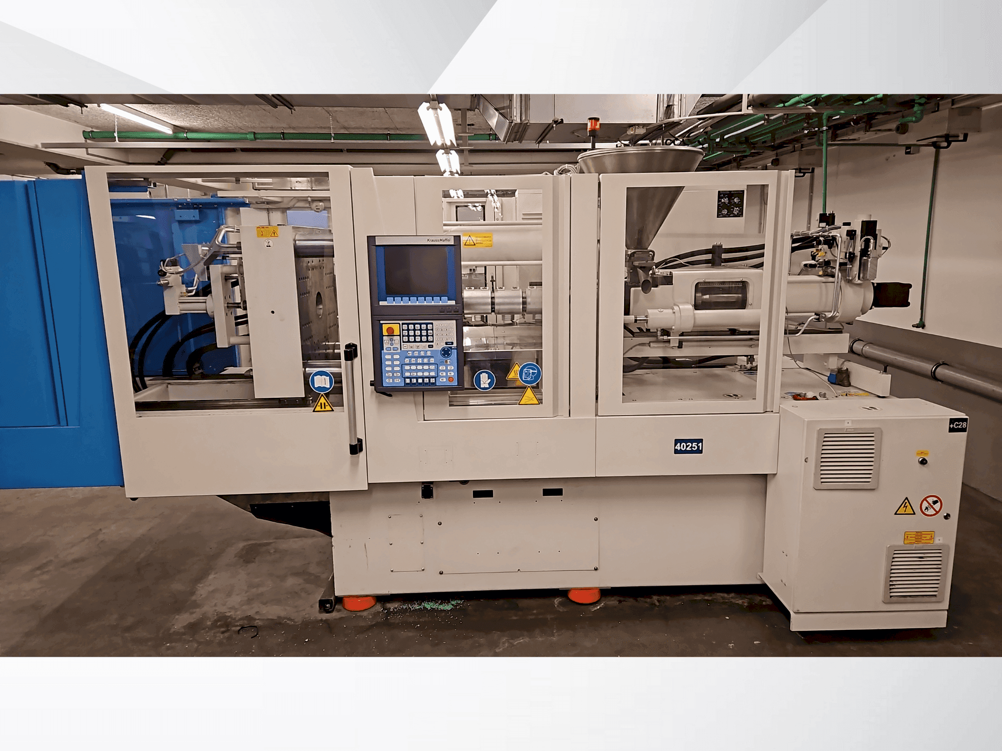 Front view of Krauss Maffei 110-750 CX machine