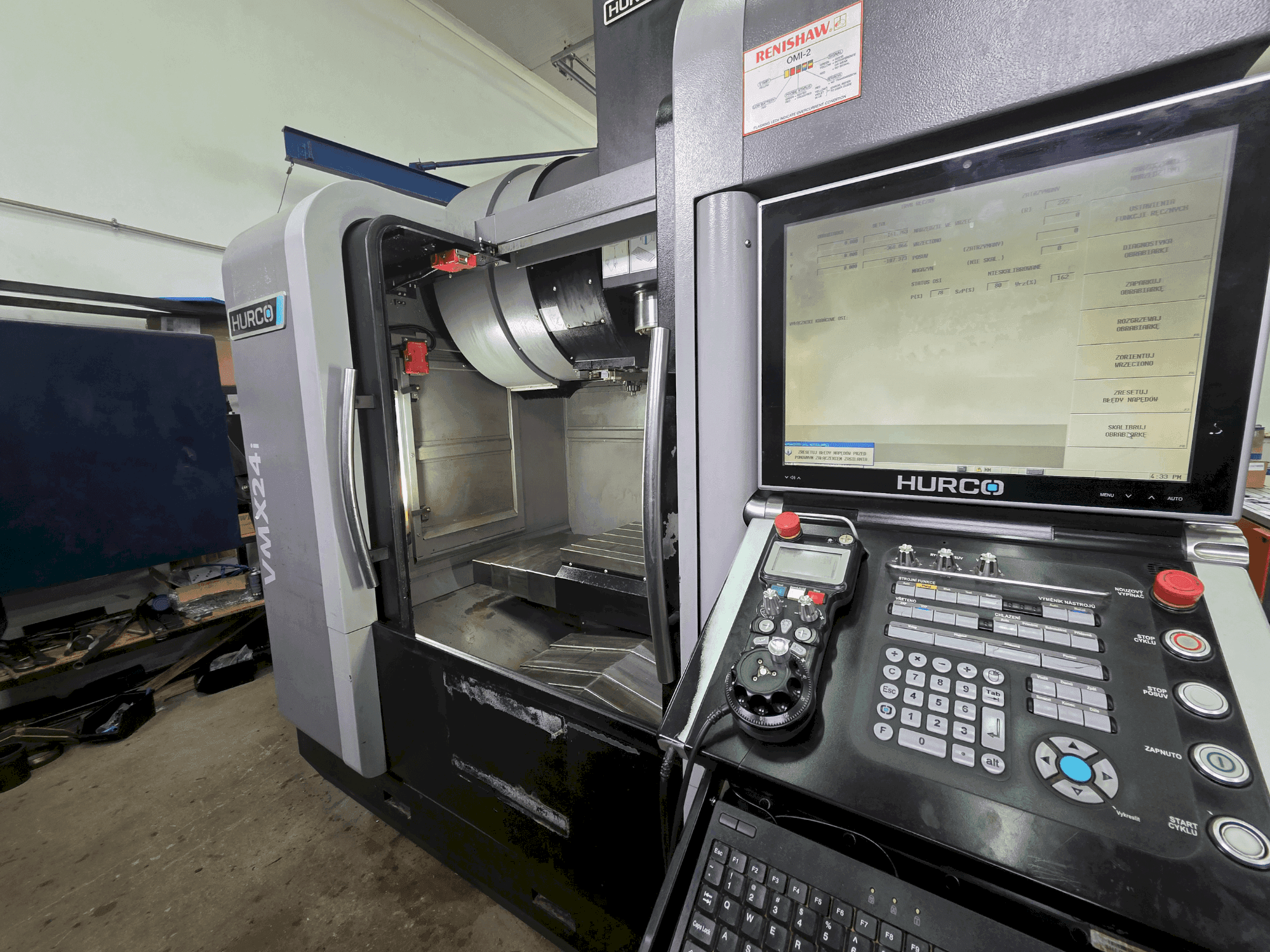 Front view of Hurco VMX 24i machine