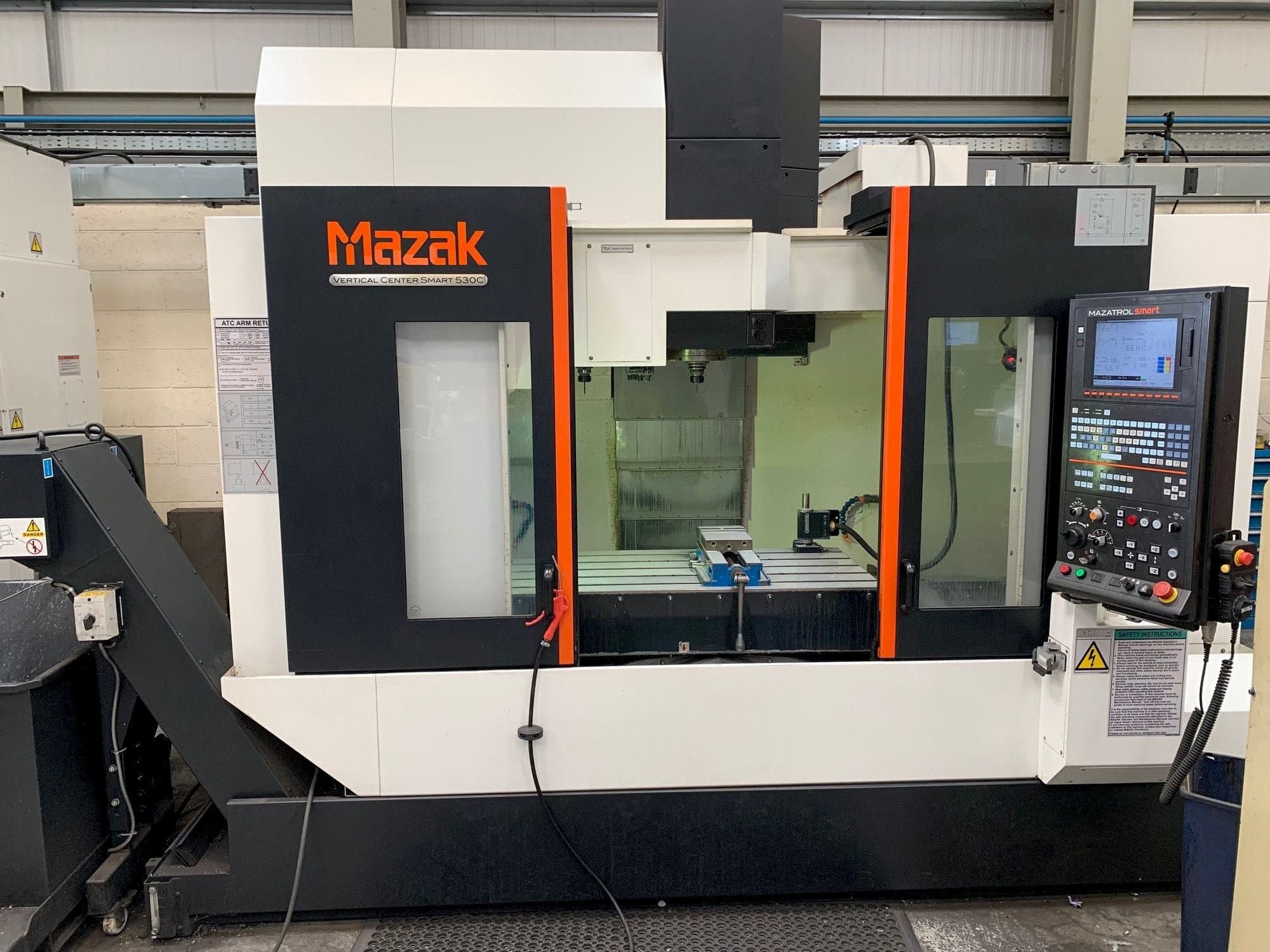 Front view of Mazak Smart 530C machine