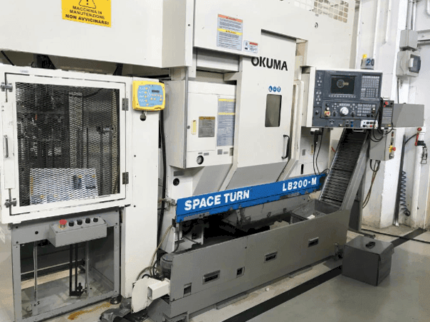 Front view of Okuma LB 200 M machine