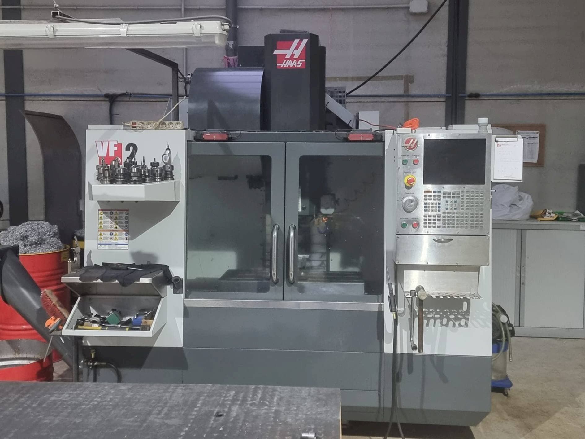 Front view of HAAS VF-2 machine