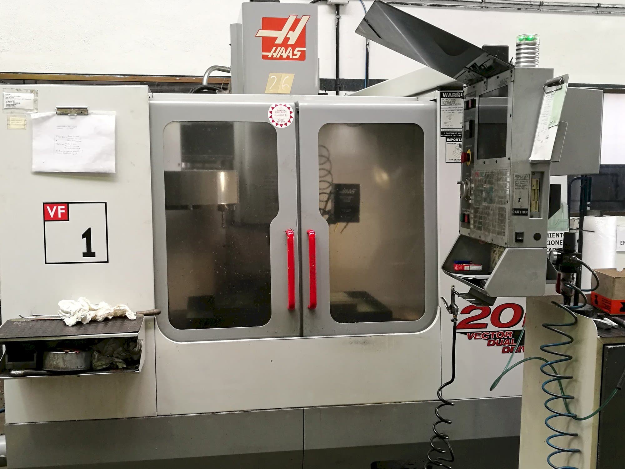 Front view of HAAS VF 1 machine