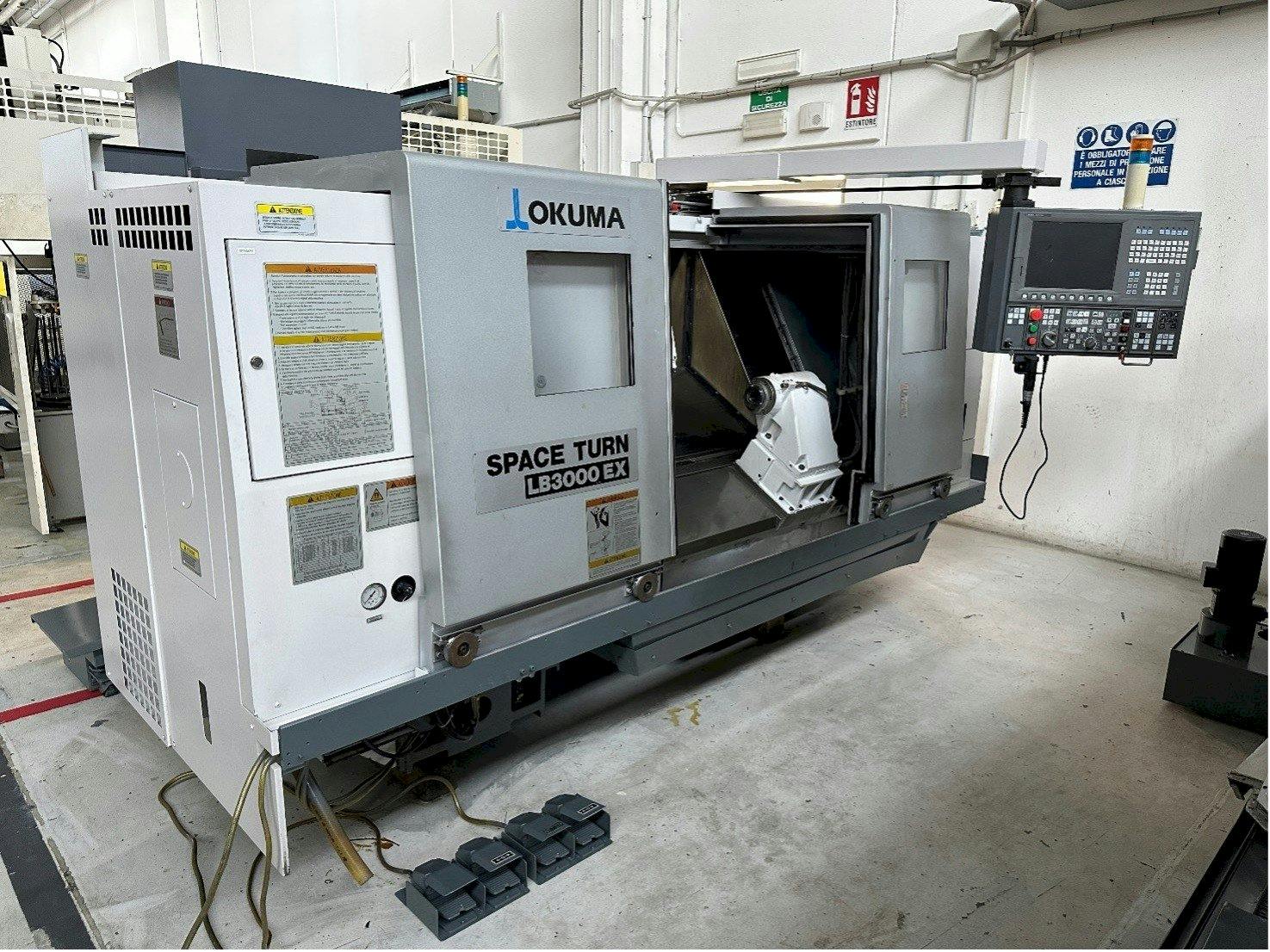 Front view of Okuma LB 3000 EX  machine