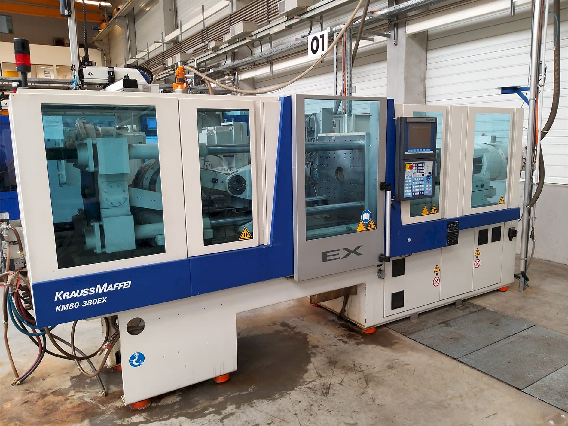 Front view of Krauss Maffei 80-380 Ex machine