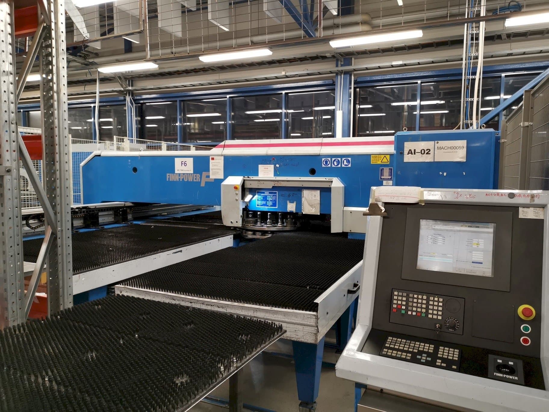 Front view of Finn-Power F6SU machine