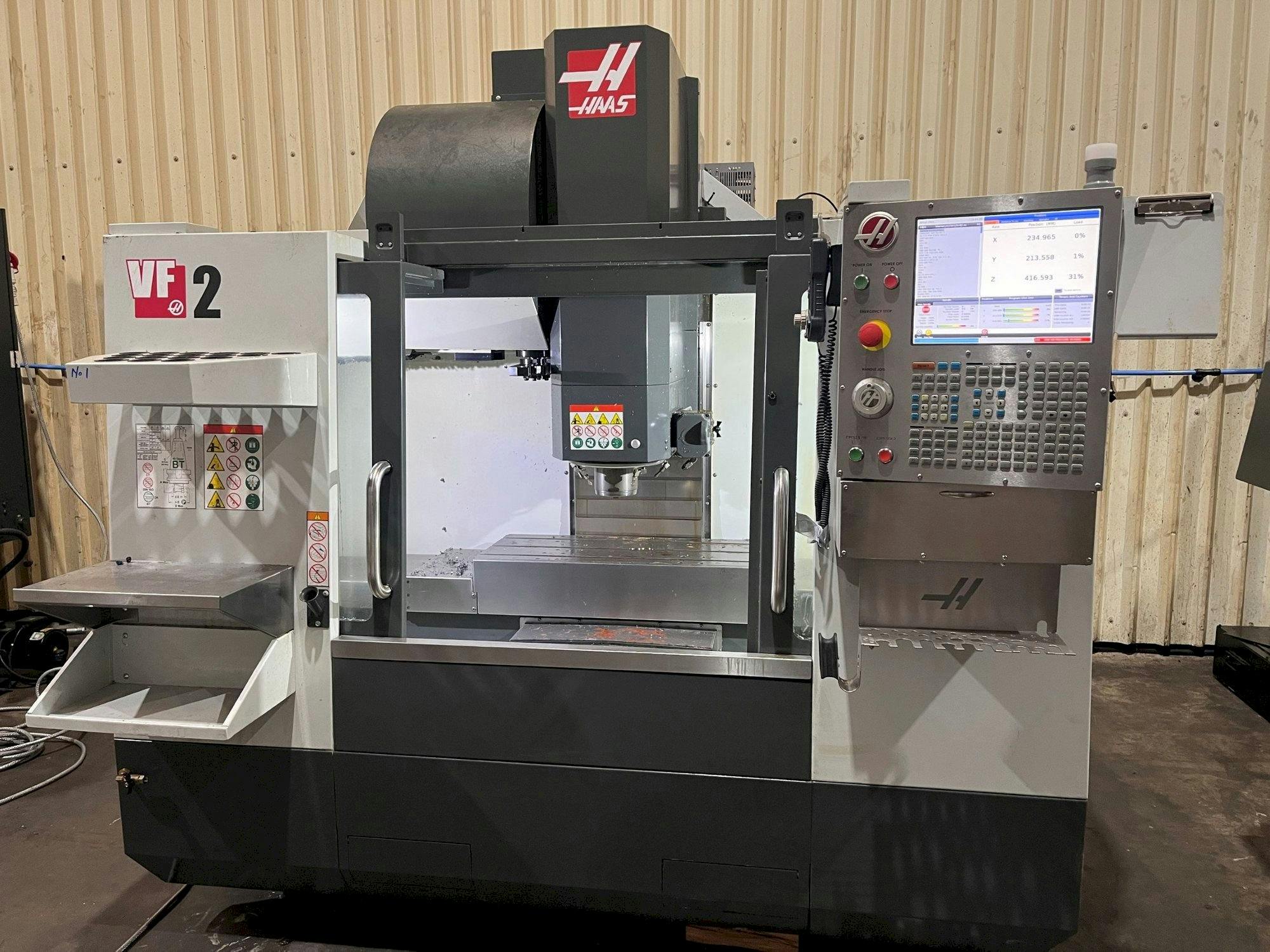 Front view of HAAS VF-2  machine