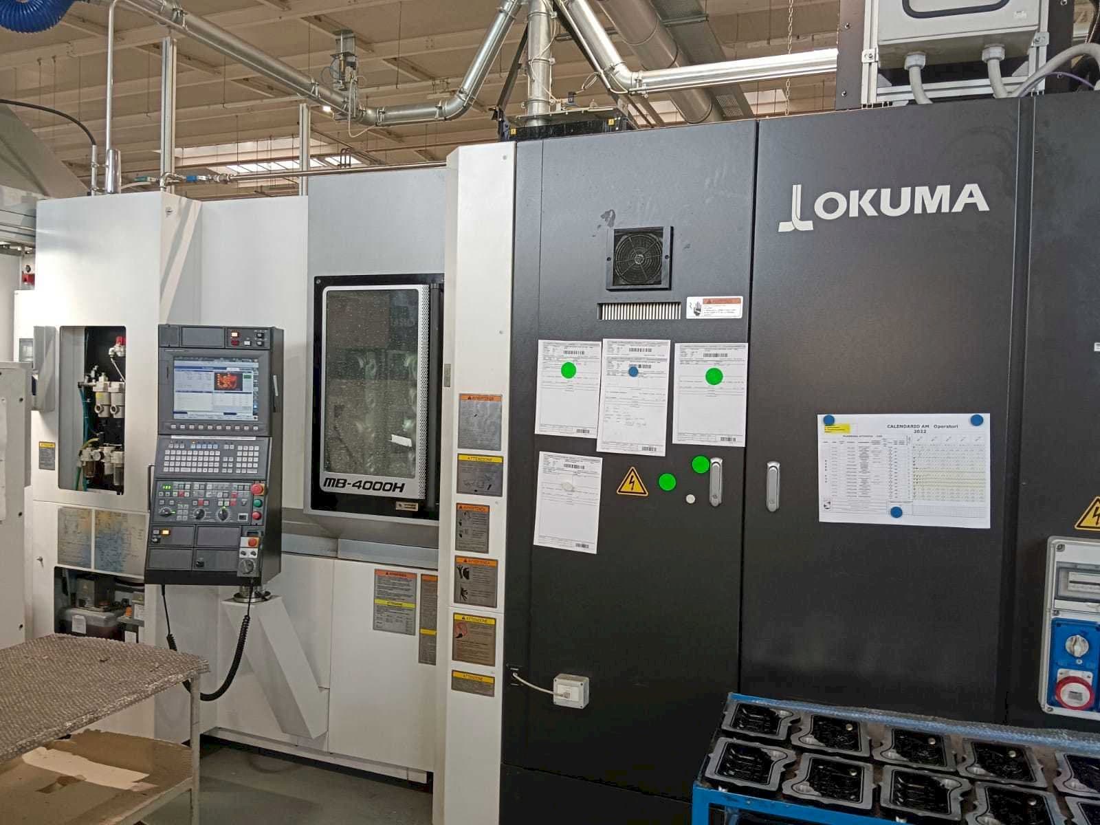 Front view of Okuma MB-4000H machine