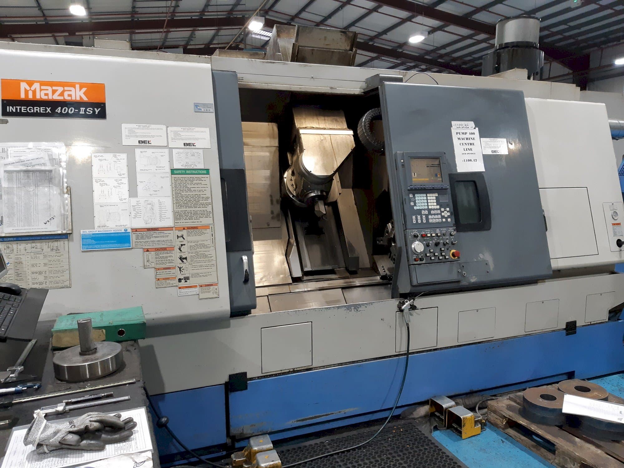 Front view of Mazak Integrex 400 II SY machine