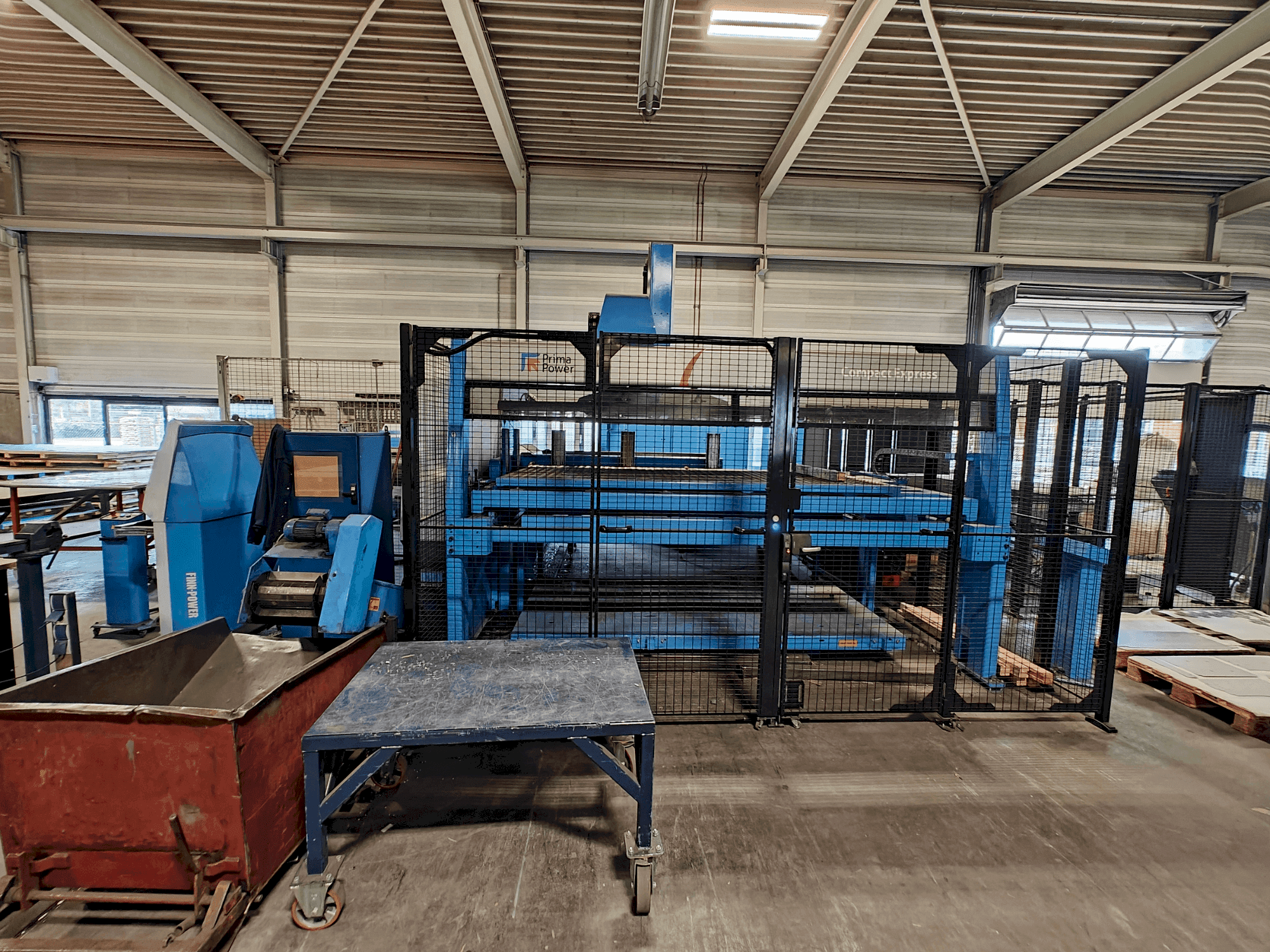 Front view of Finn-Power C6 + Compact Express machine