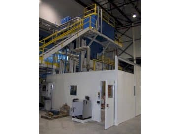 Front view of Pinette 2000 Ton machine