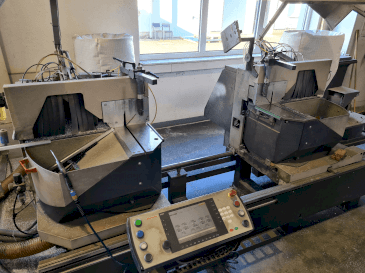 Front view of Elumatec DG104 machine